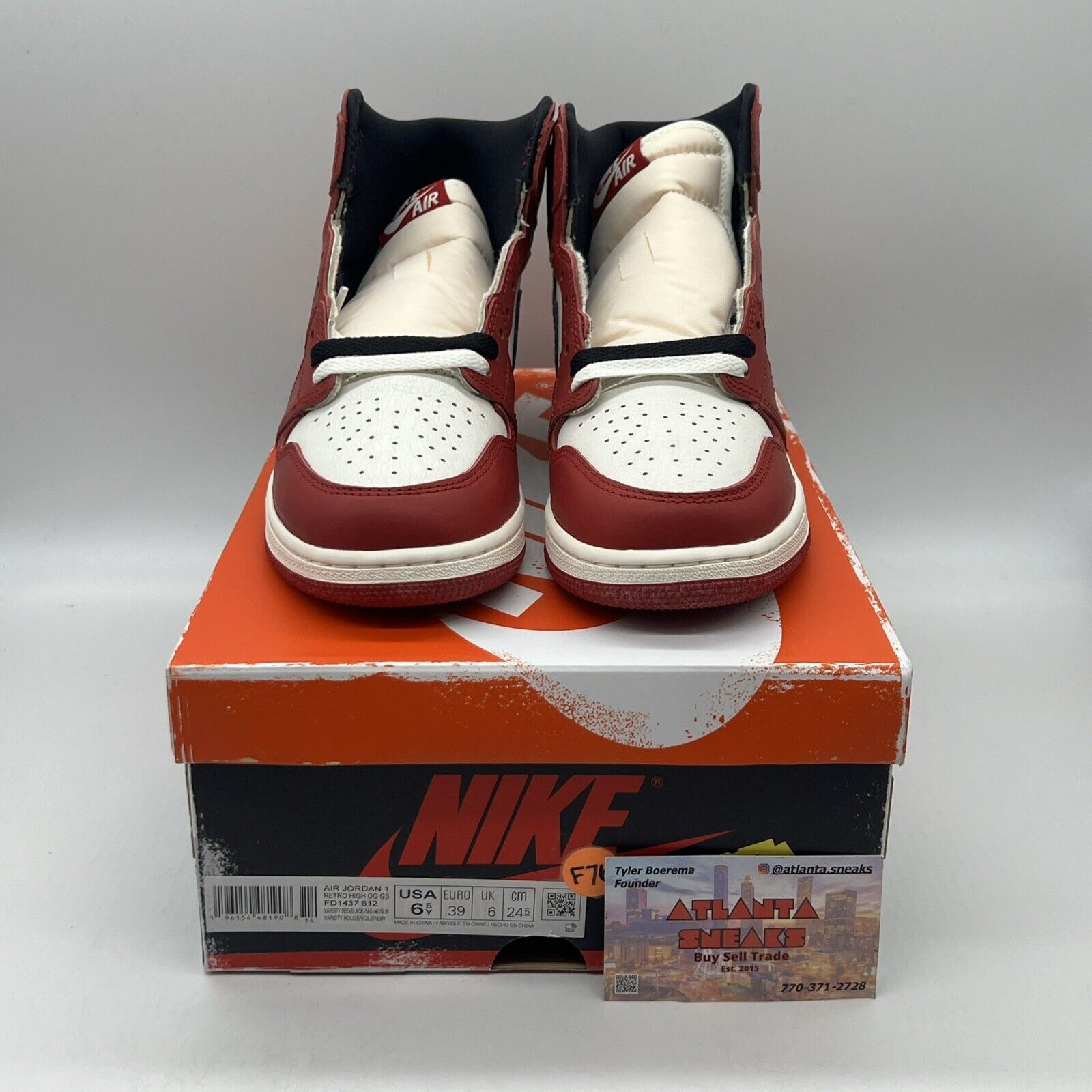 Size 6.5 - Jordan 1 Retro High OG Chicago Lost & Found 2022 Brand New Og All