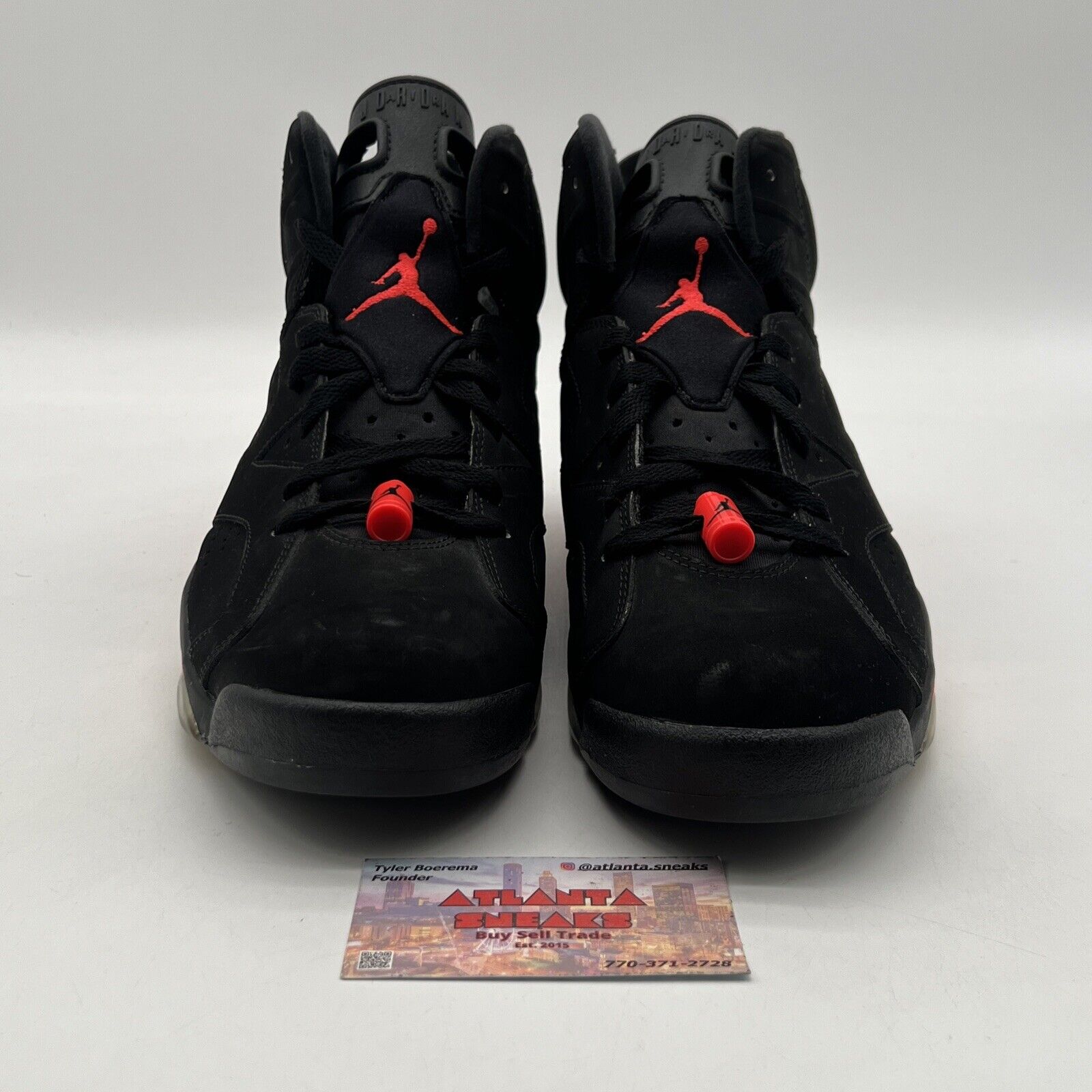 Size 11 - Jordan 6 Retro Infrared Black 2014 Black Red (384664-023)