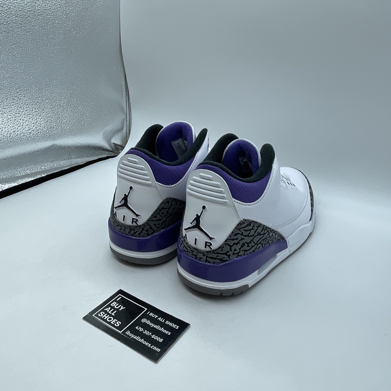 Size 11 - Jordan 3 Retro Mid Dark Iris Black Grey Leather Suede (CT8532-105)