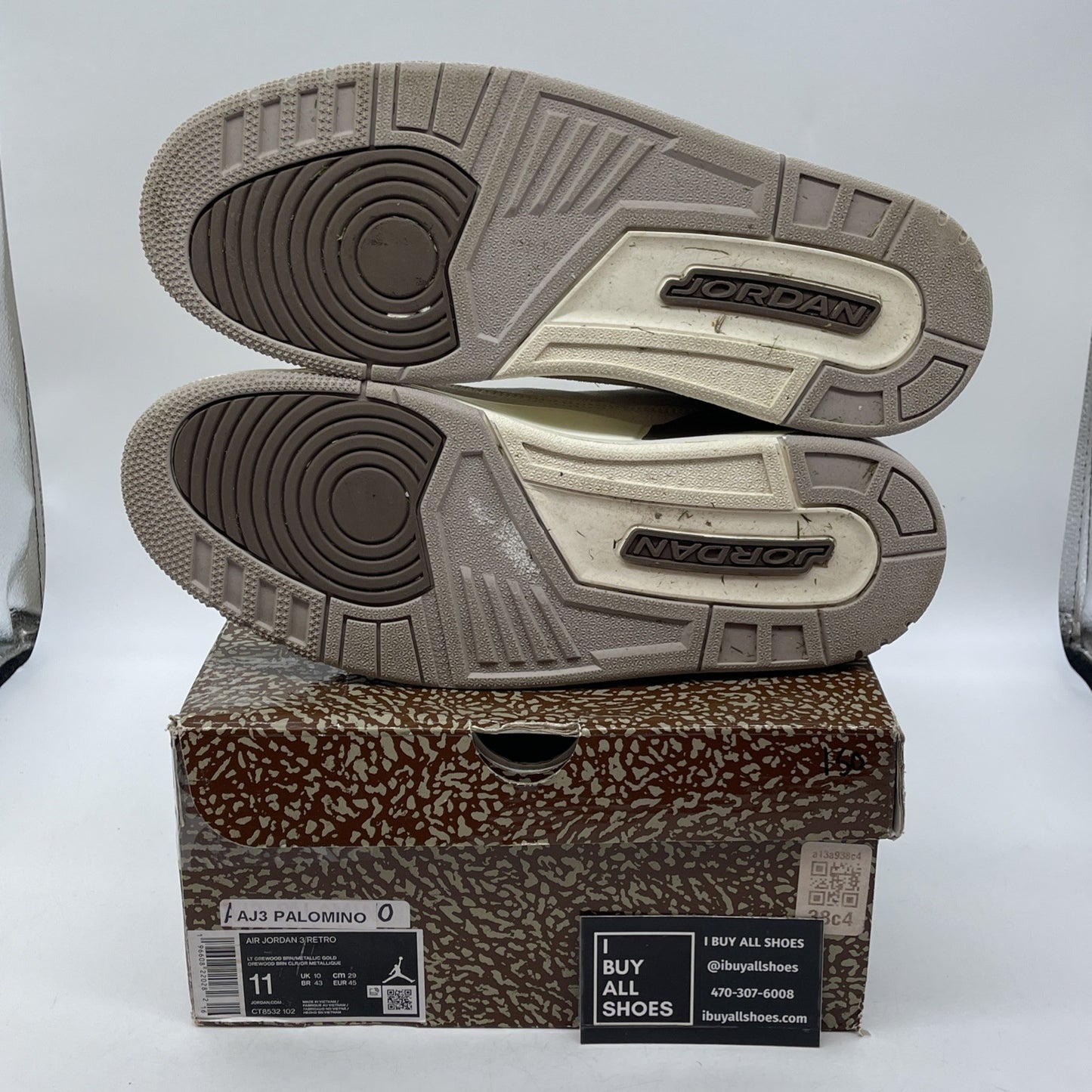 Size 11 - Jordan 3 Retro Low Palomino Brown Tan Suede (CT8532-102)