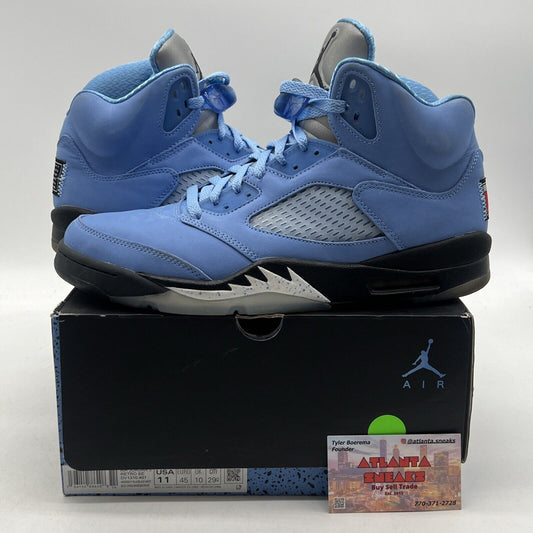 Size 11 - Jordan 5 Retro SE Mid UNC Black Grey Suede Blue (DV1310-401)