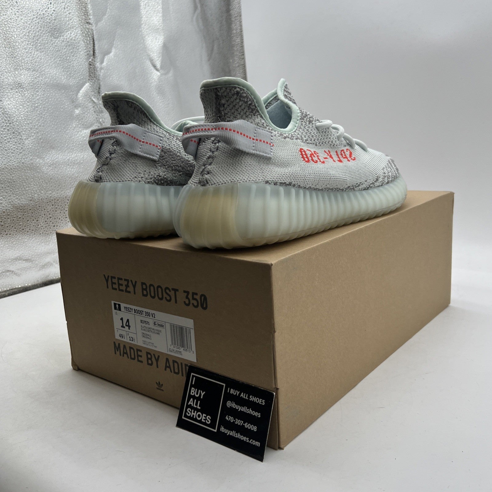 Size 14 - adidas Yeezy Boost 350 V2 Low Blue Tint (B37571)