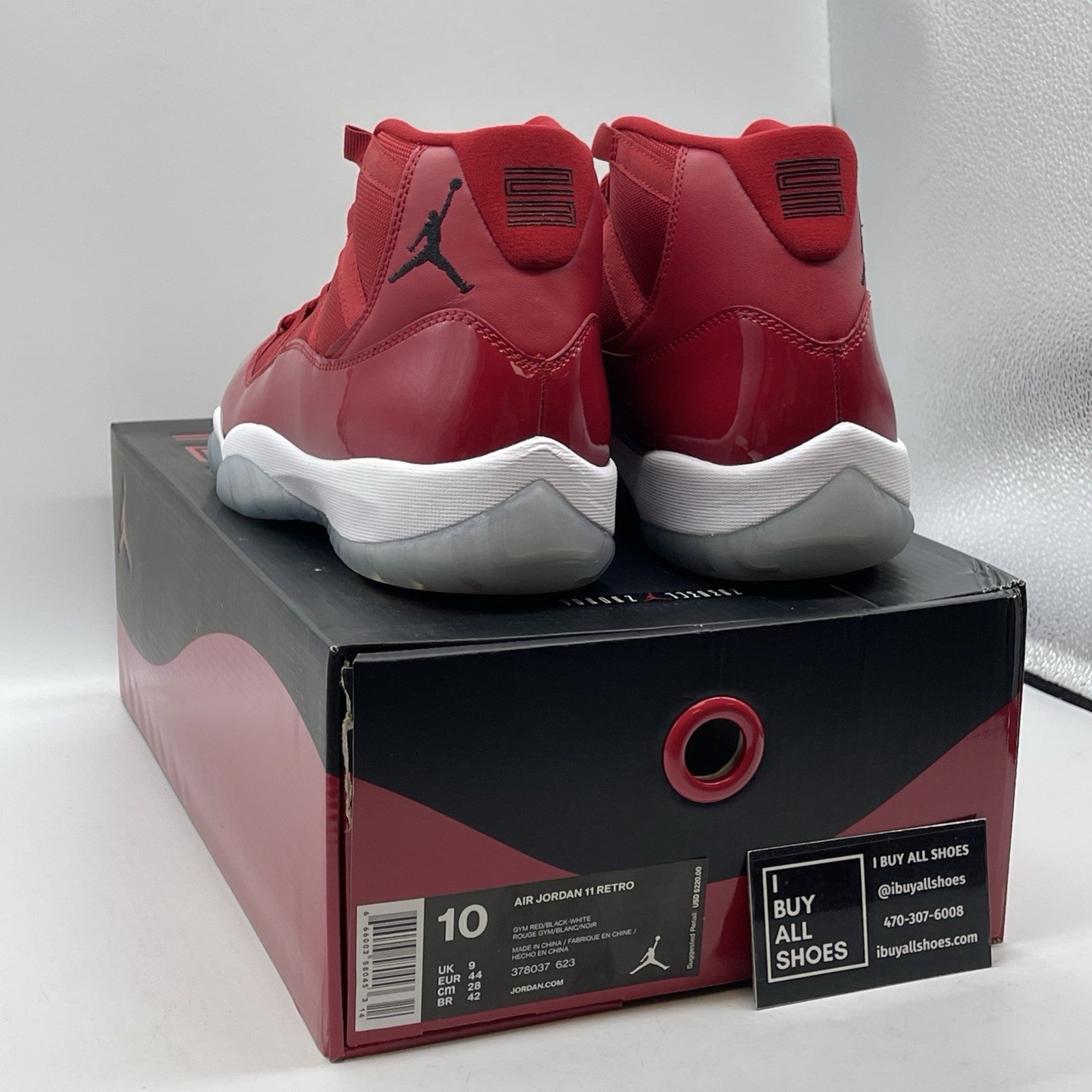 Size 10 - Jordan 11 Retro High Win Like '96 Red Suede Leather (378037-623)