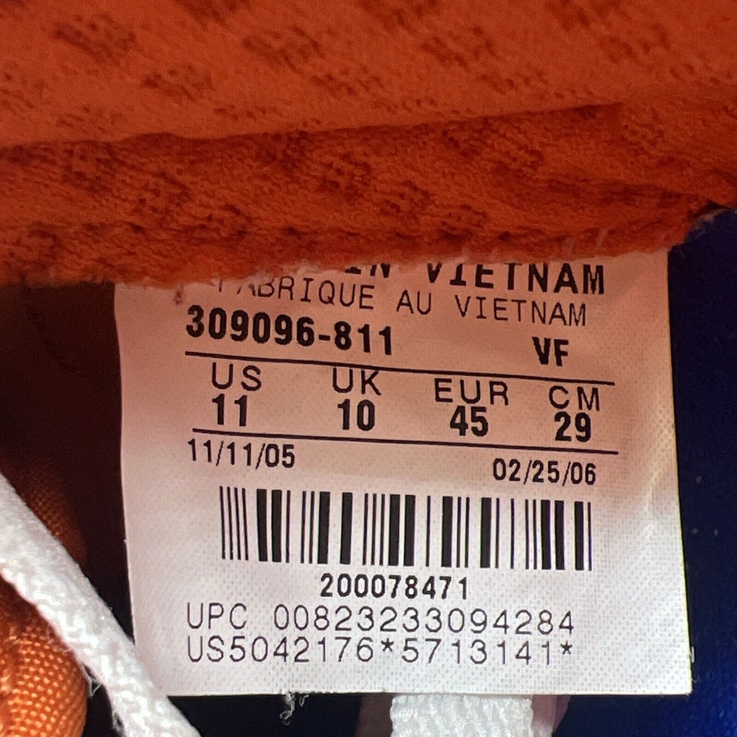 Size 11 -Nike Air Force 1 Premium Holland World Cup Orange Blue White 309096-811