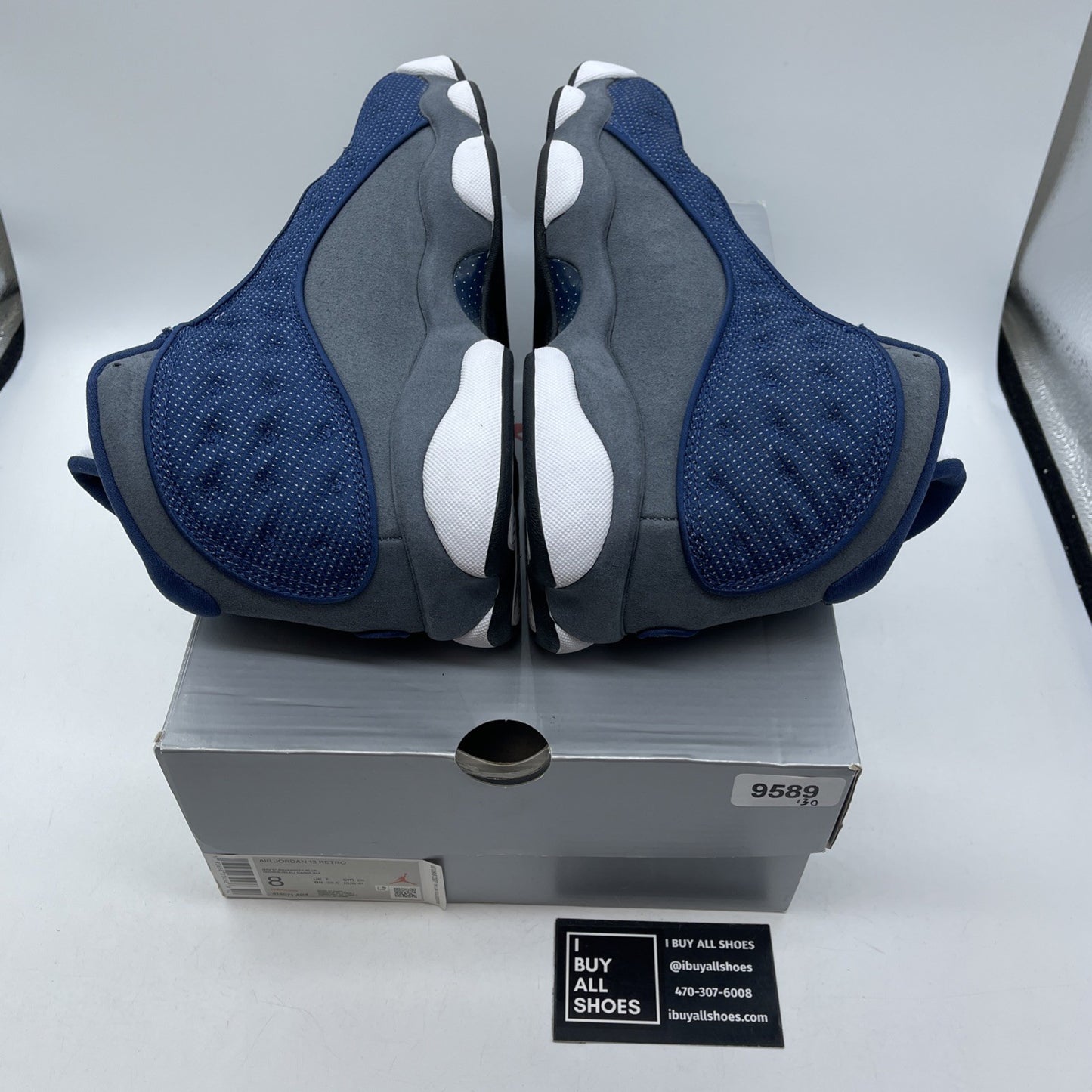 Size 8 - Jordan 13 Retro Mid Flint Grey White Leather Suede (414571-404)