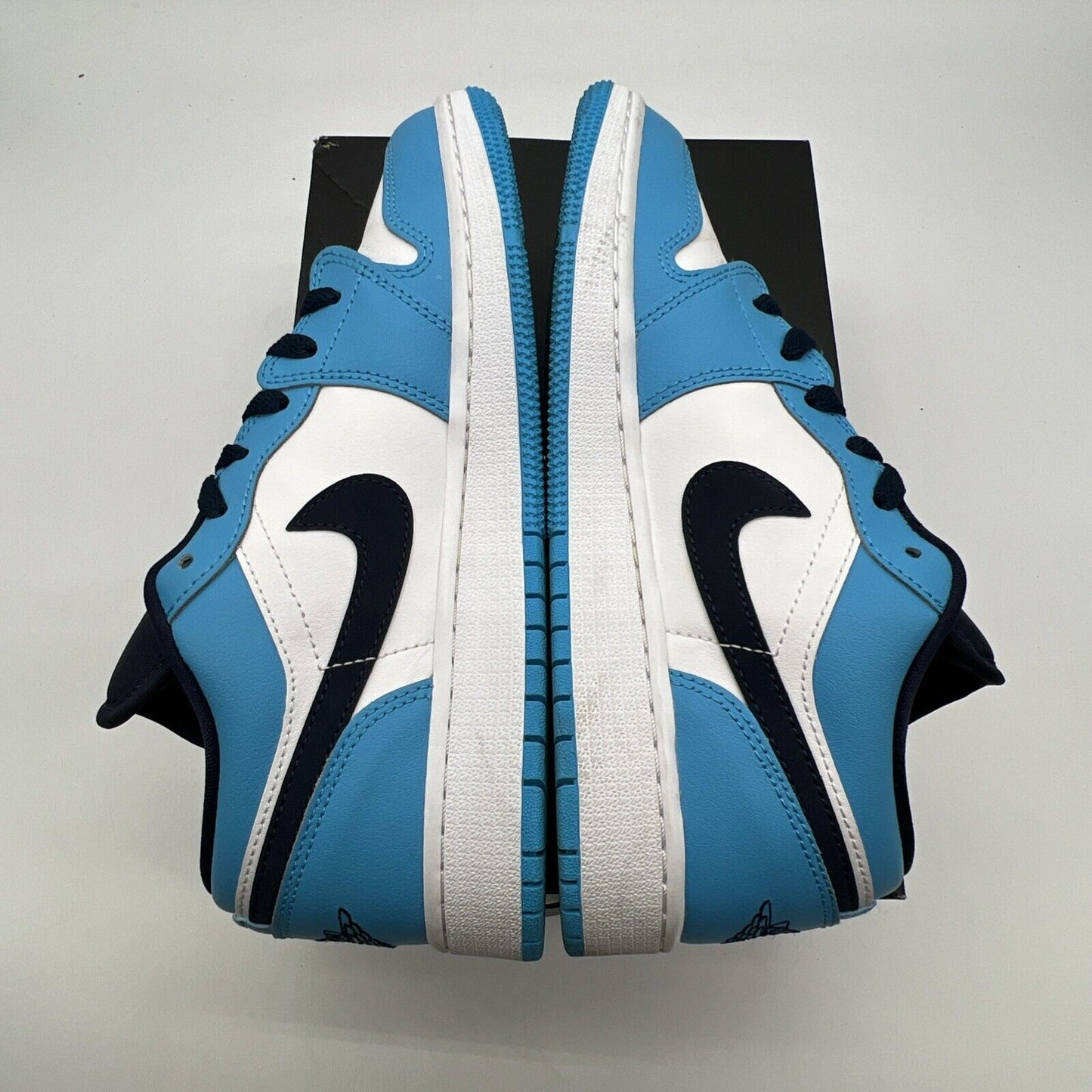 Size 9.5 - Air Jordan 1 Low UNC 2021 Black/University Blue/White (553560-144)