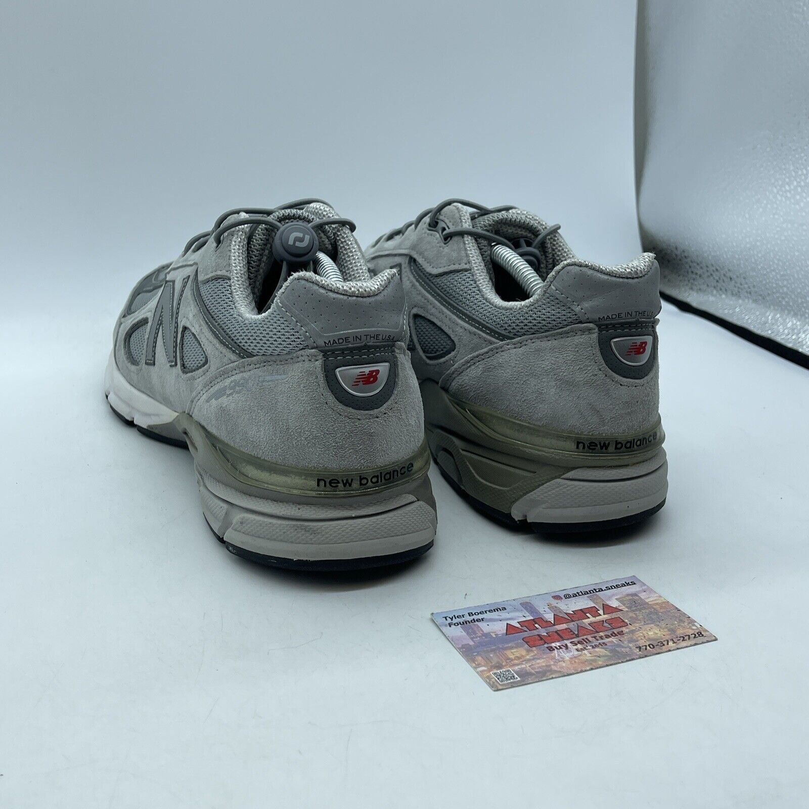 Size 11 - New Balance 990v4 Made in USA Castlerock Grey White Suede (M990GL4)