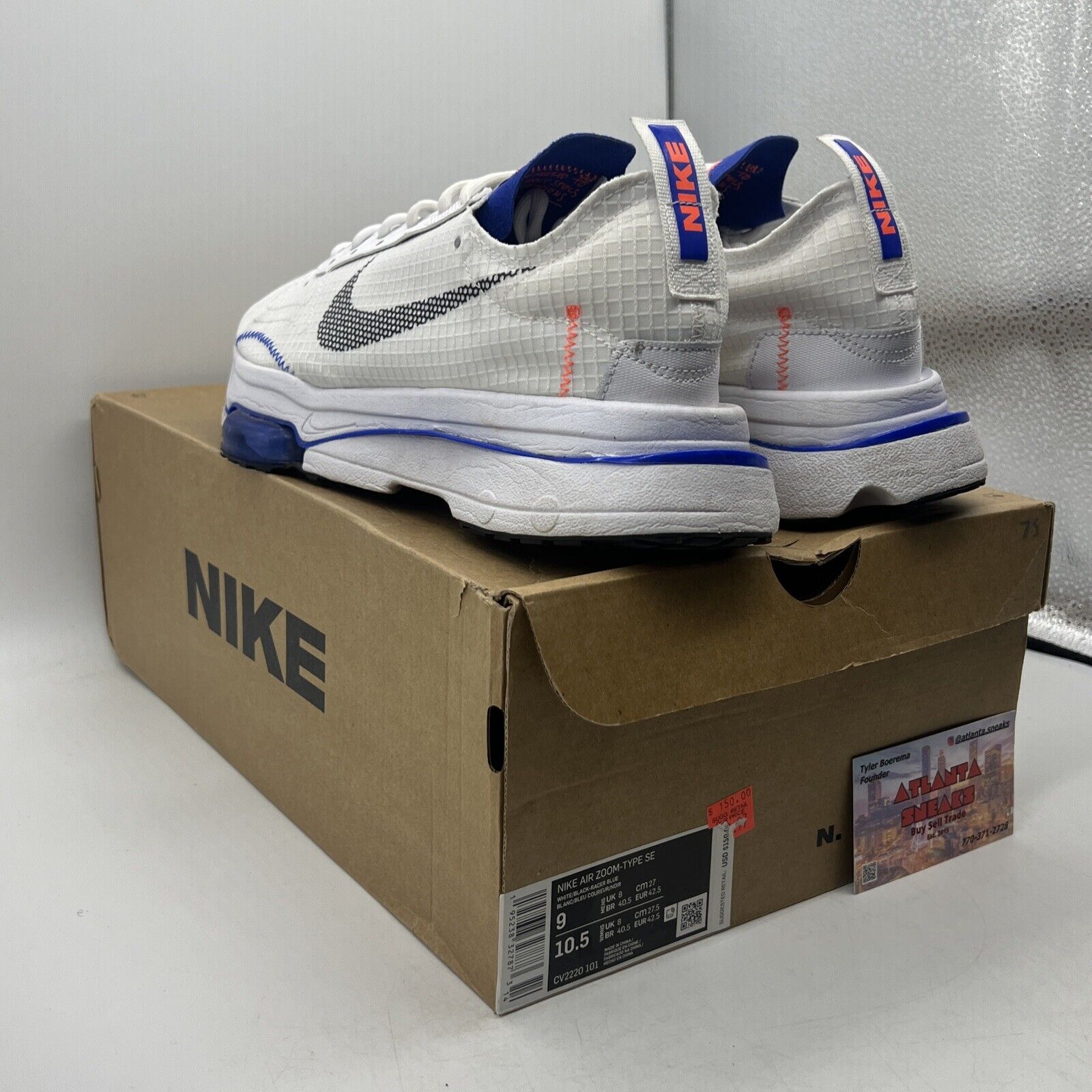 Size 9 - Nike Air Zoom-Type SE White Racer Blue (CV2220-101)