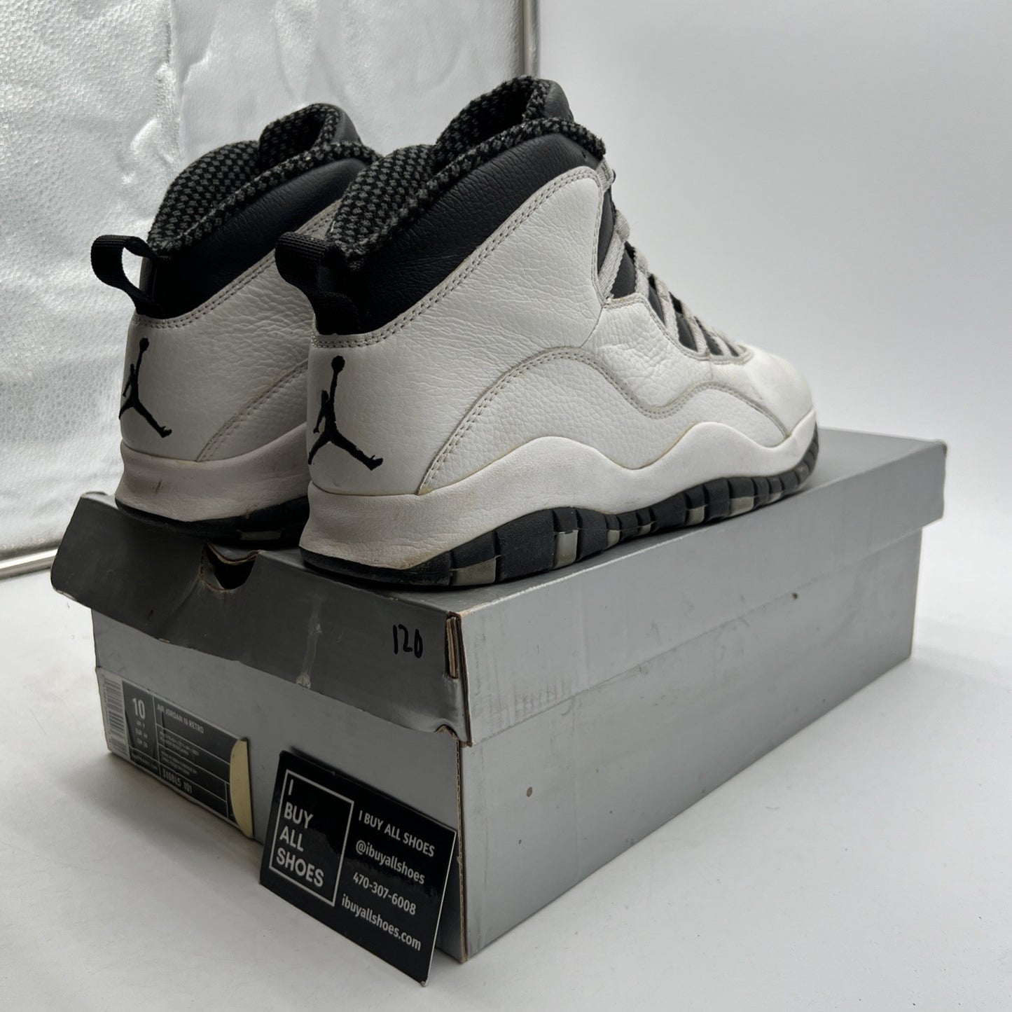 Size 10 - Air Jordan 10 Retro 2005 Steel (310805-101)