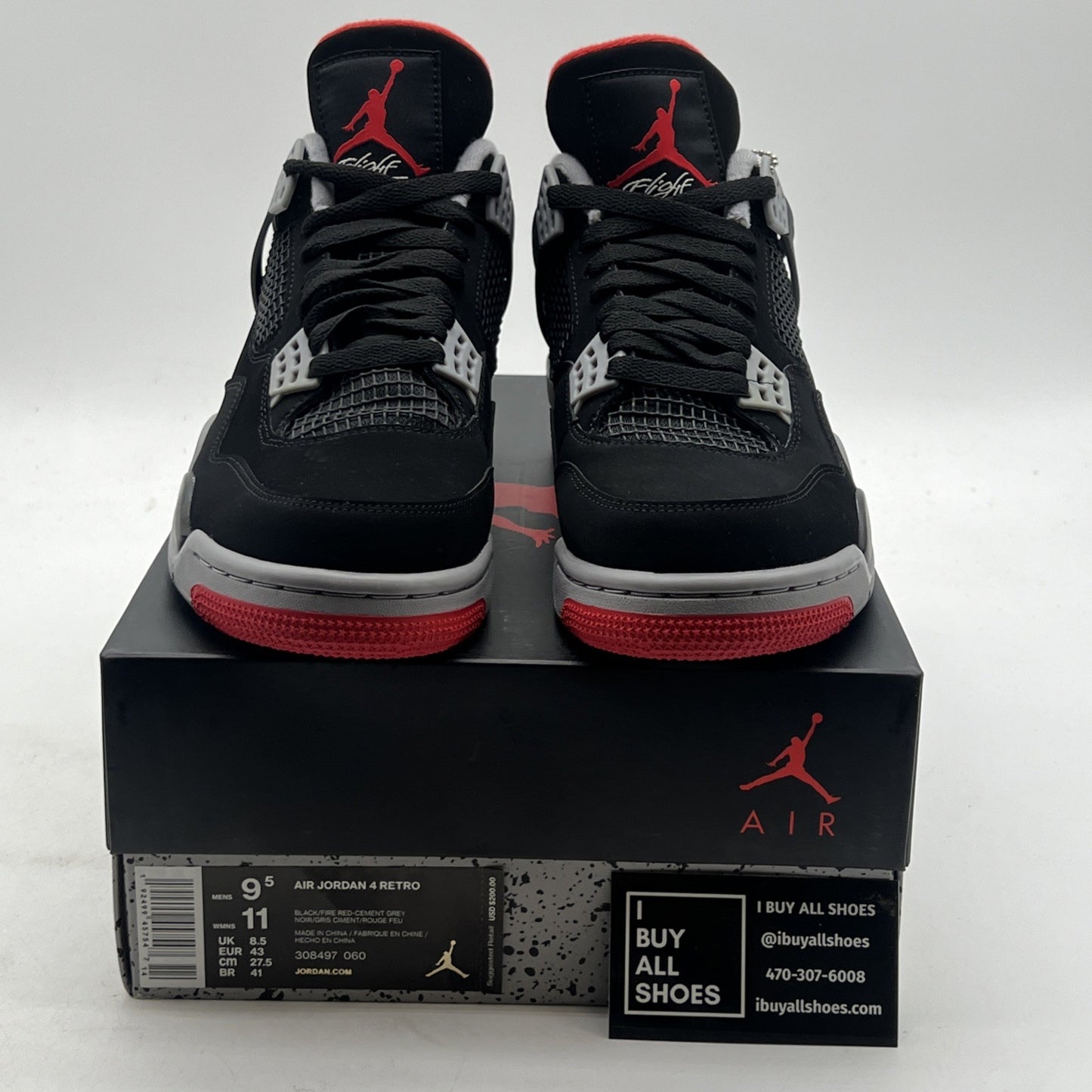 Size 9.5 - Air Jordan 4 Retro OG Mid Bred 2019 (308497-060)