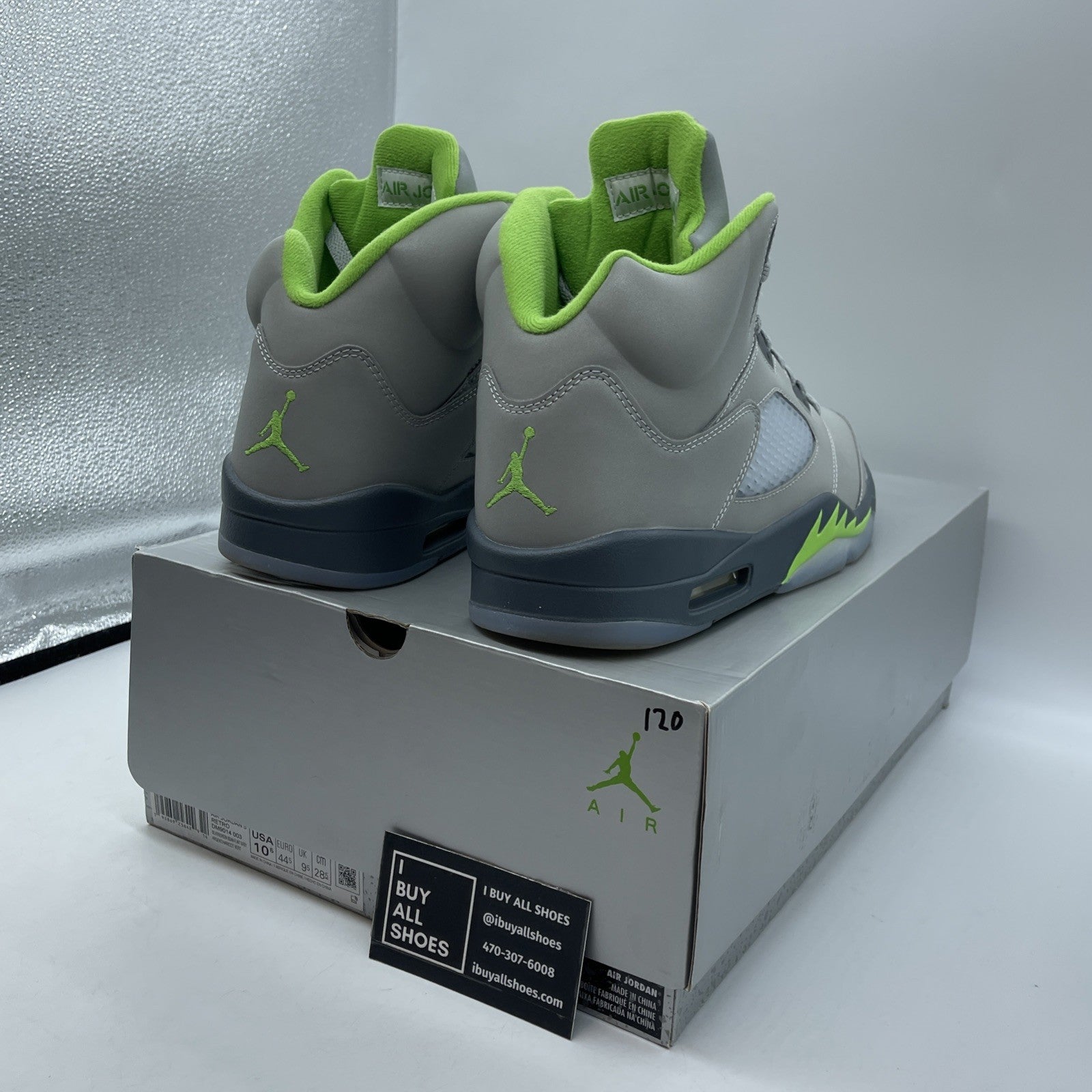 Size 10.5 - Jordan 5 Retro Green Bean Grey Leather (DM9014-003)