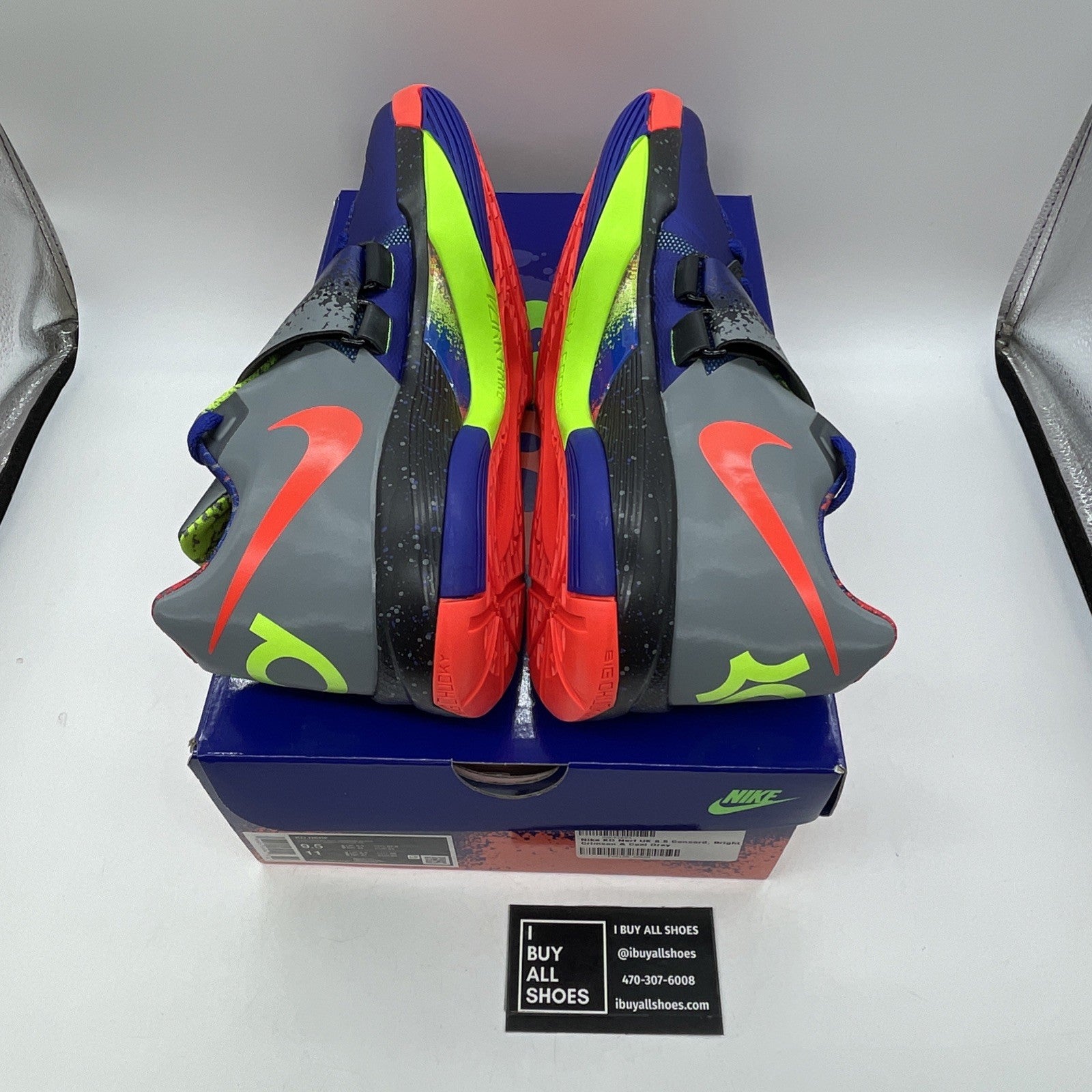 Size 9.5 - Nike Zoom KD 4 2024 Nerf Blue Black Leather (FQ8180-400)