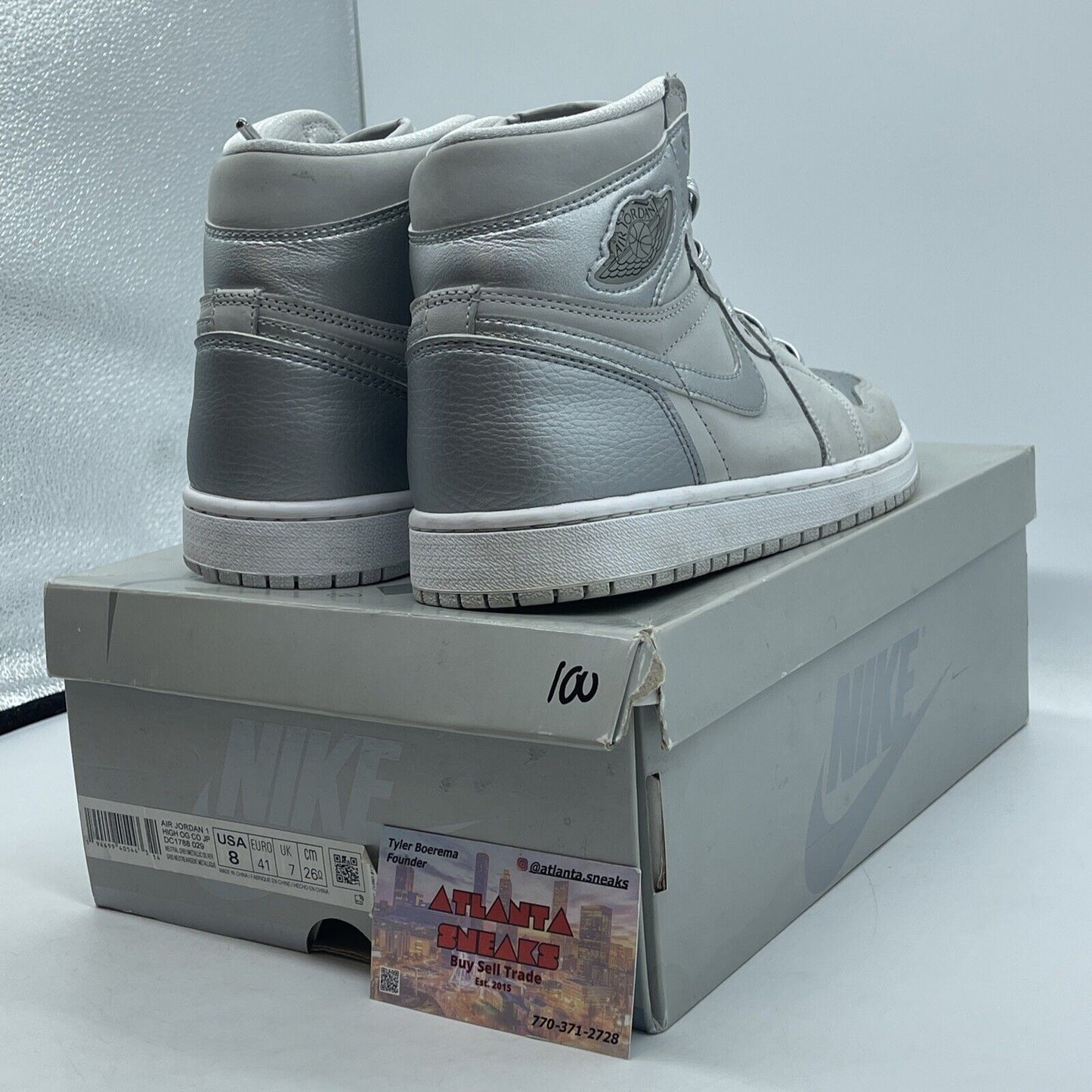 Size 8 - Air Jordan 1 Retro OG CO.JP High Tokyo Silver White (DC1788-029)