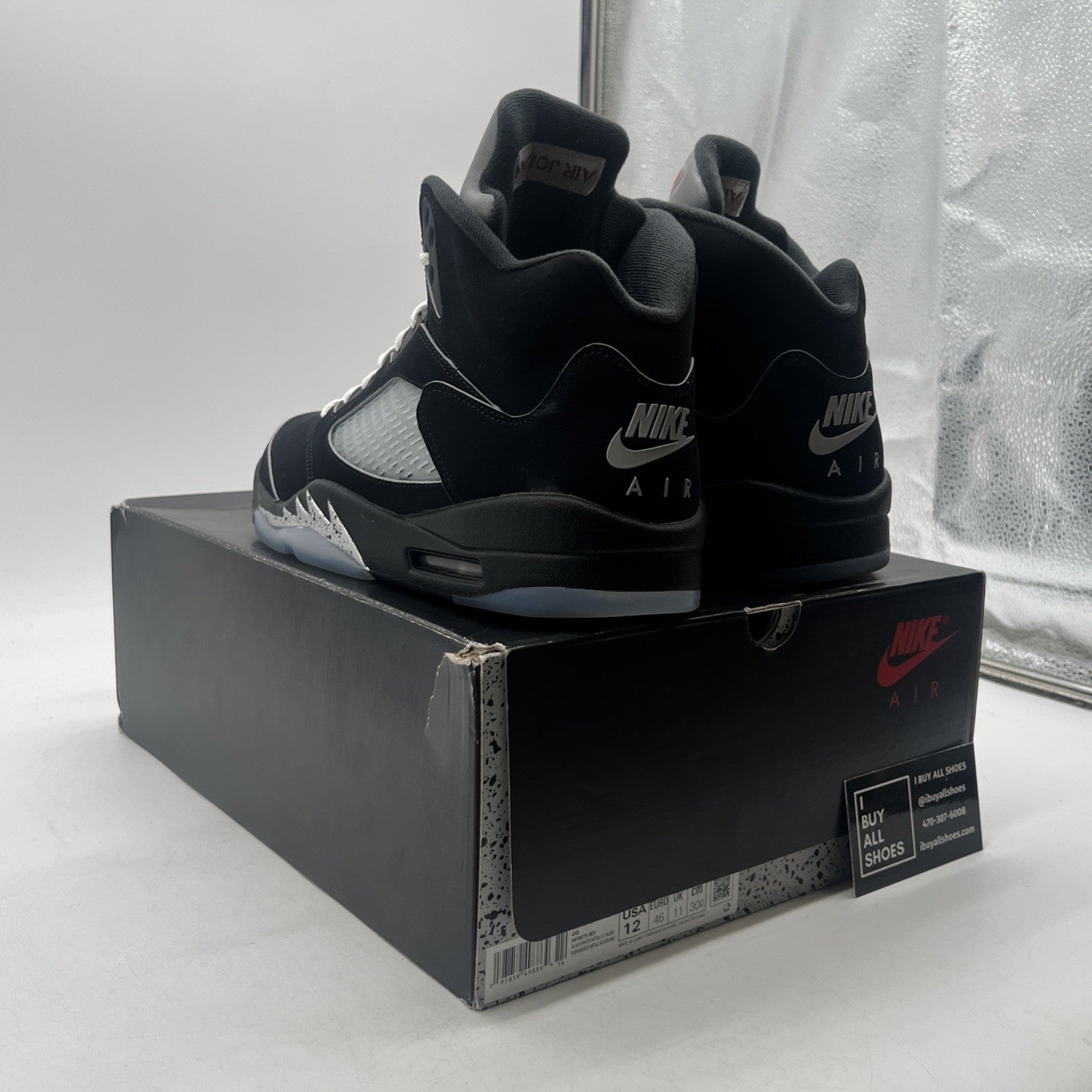 Size 12 - Air Jordan 5 Retro OG Black Metallic Reimagined (HF3975-001)
