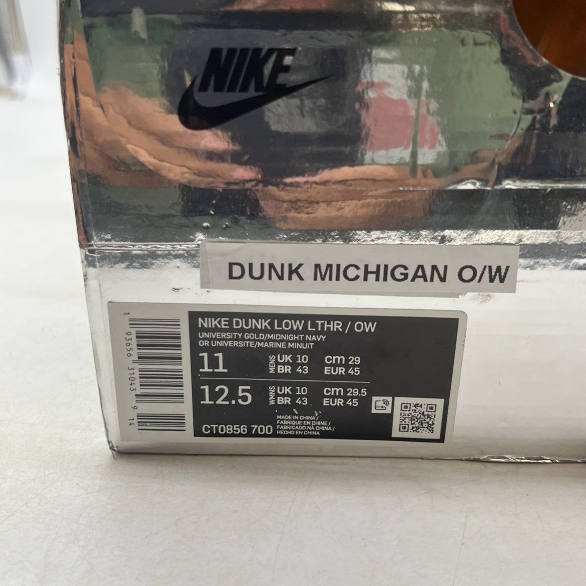 Size 11 - Nike Dunk Low x OFF-WHITE University Gold 2019 (CT0856-700)