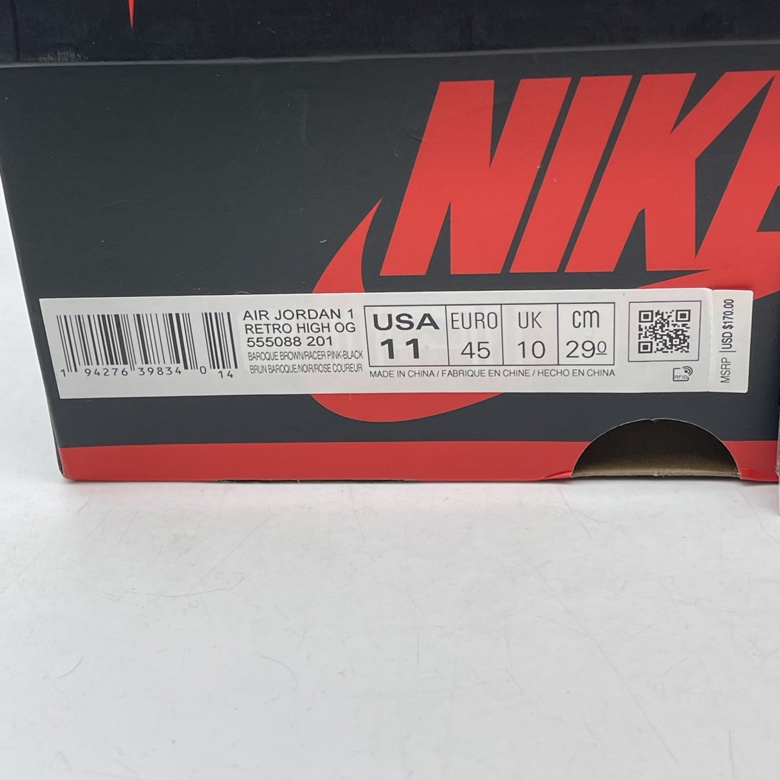 Size 11 - Air Jordan 1 Retro High Tokyo Bio Hack Black Suede (555088-201)
