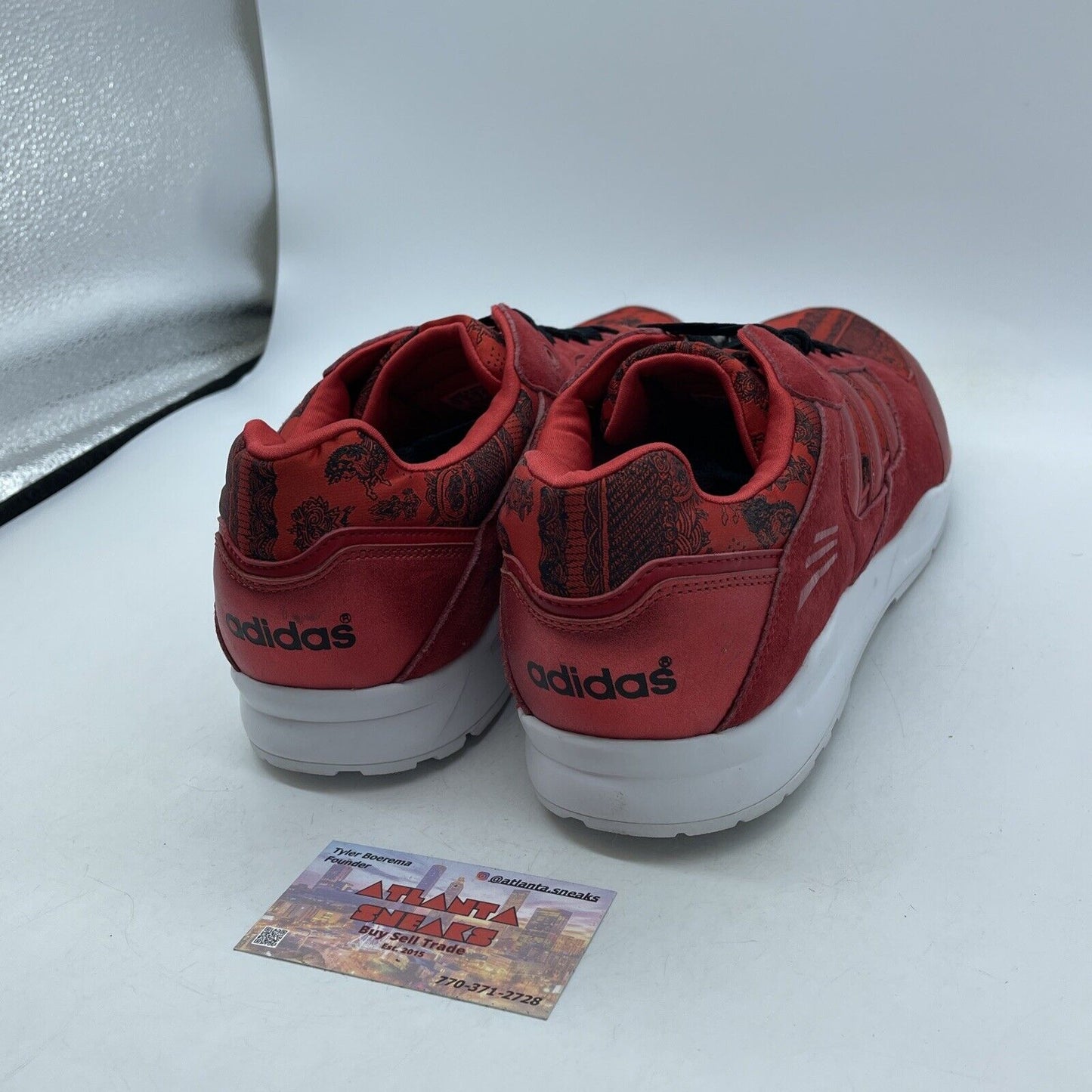 Size 13 - adidas Tech Super Year Of The Horse Red Black Suede Leather (D65457)