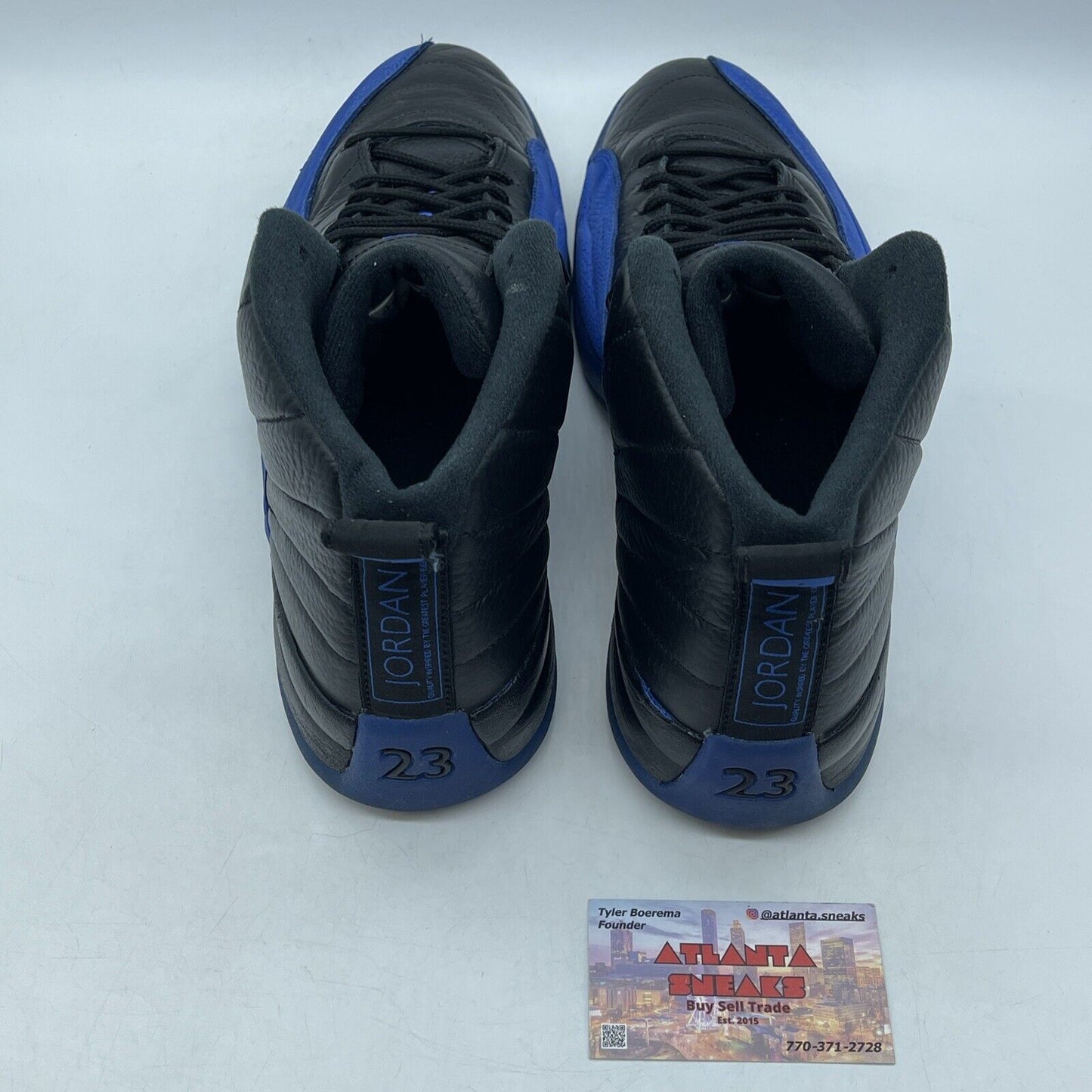 Size 12 - Air Jordan 12 Retro Game Royal Black Blue Leather (130690-014)