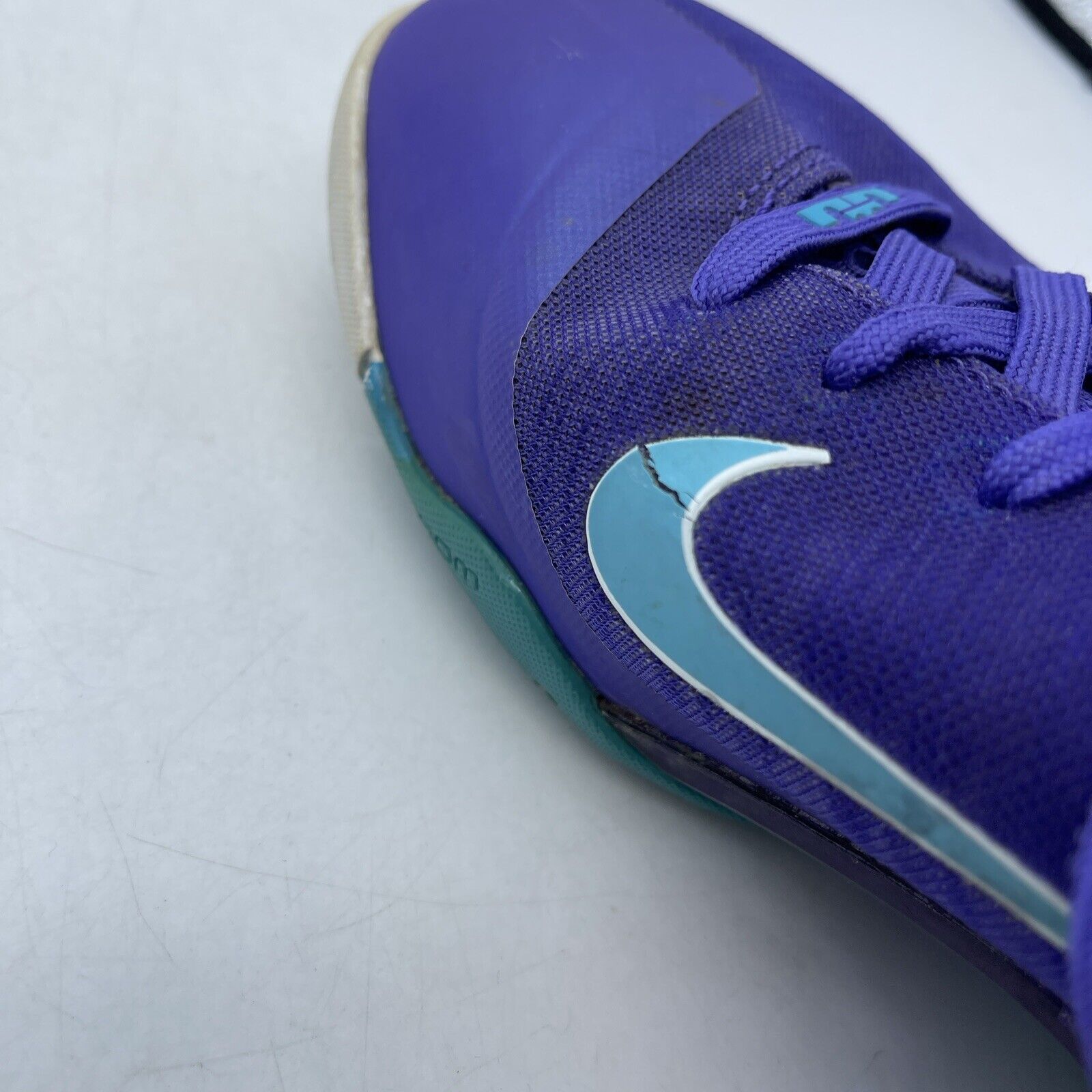 Size 10.5 - Nike LeBron 9 Summit Lake Hornets Purple Suede Leather (469764-500)