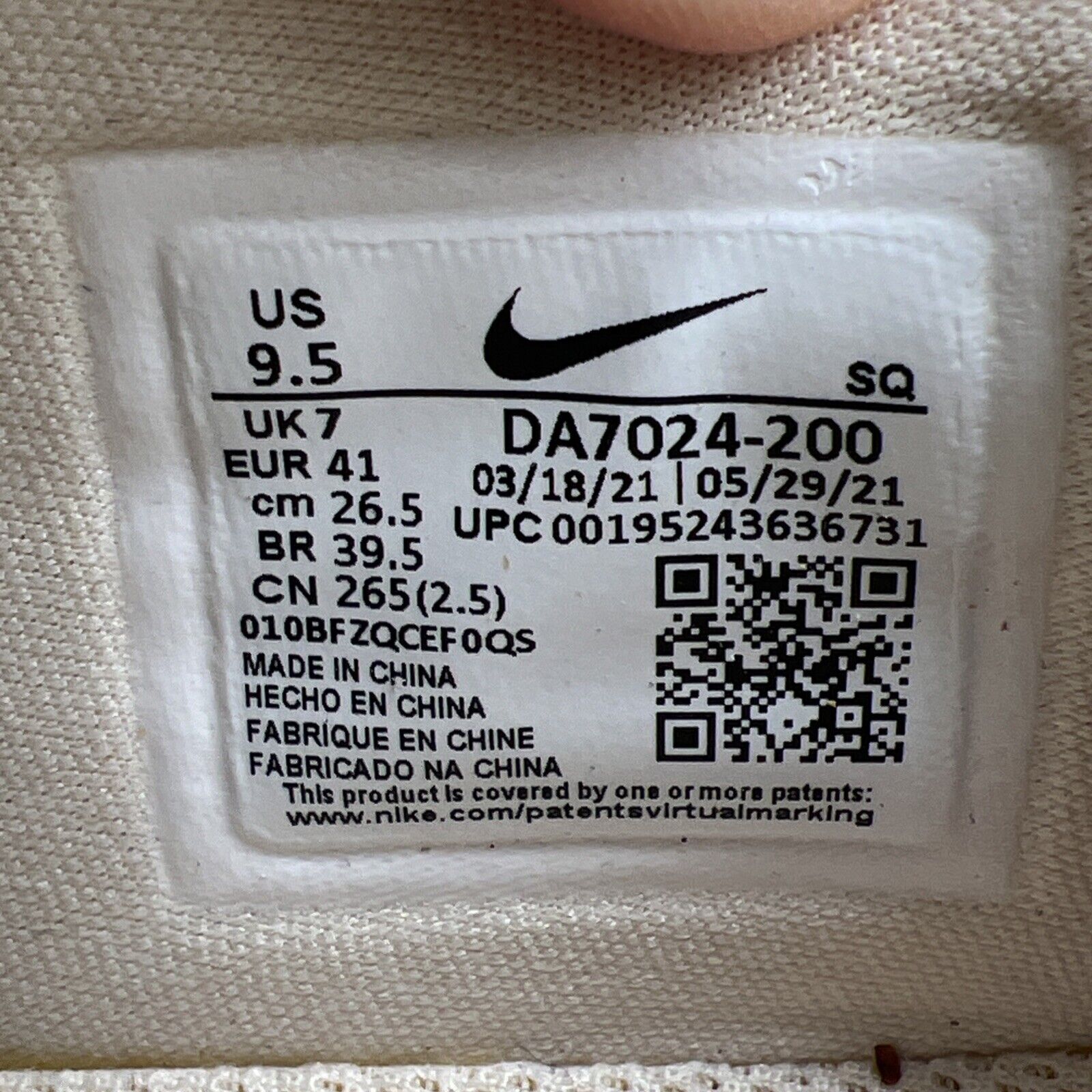 Size 9.5 - Nike Air Force 1 Fontanka Pearl White University Red W (DA7024-200)