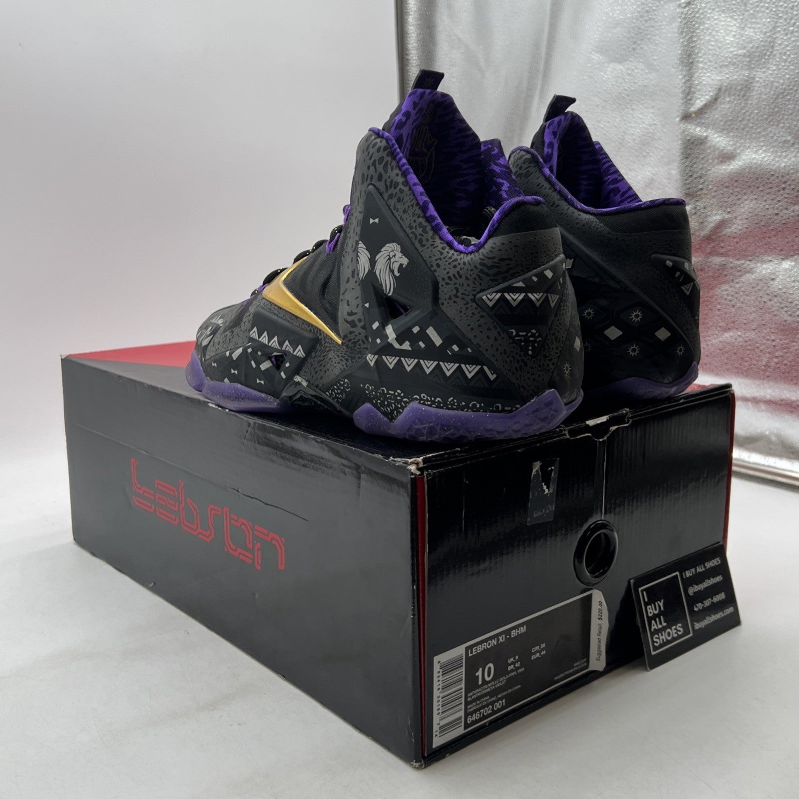 Size 10 - Nike LeBron 11 BHM - (646702-001)