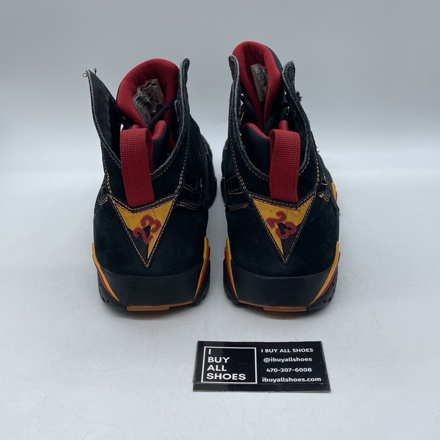 Size 13 - Air Jordan 7 Retro 2006 Citrus Black Orange Red Suede (304775-081)