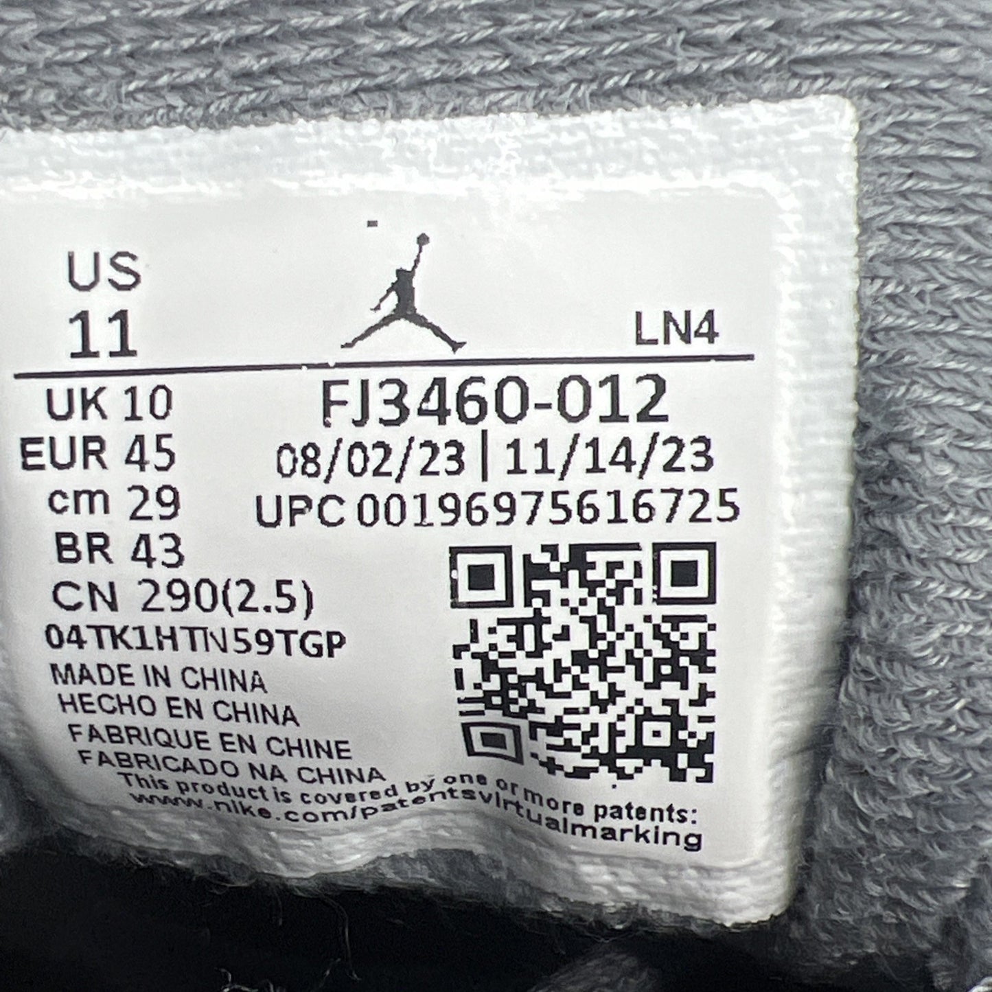 Size 11 - Air Jordan 14 Retro Wolf Grey Suede Sneakers (FJ3460-012)
