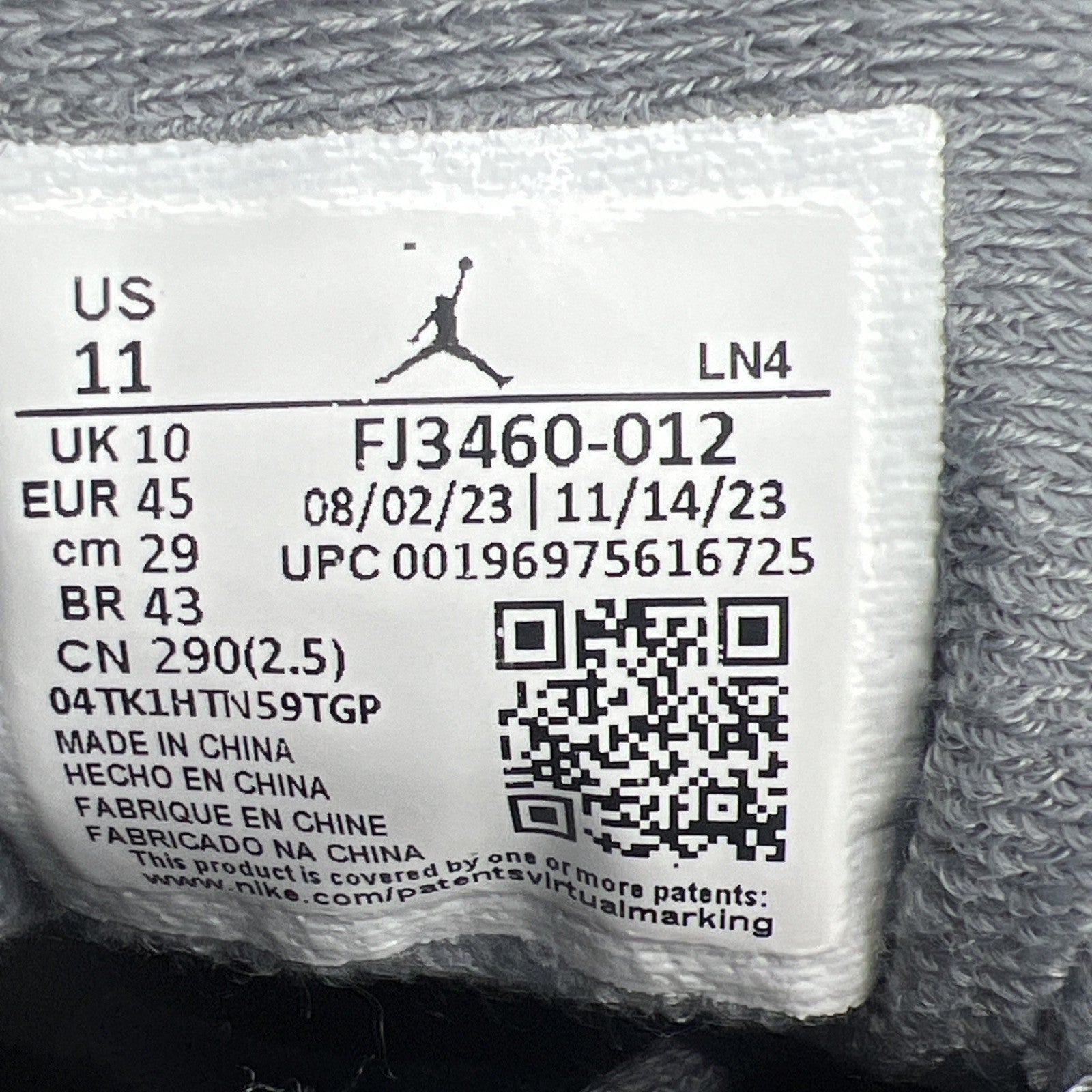 Size 11 - Air Jordan 14 Retro Wolf Grey Suede Sneakers (FJ3460-012)