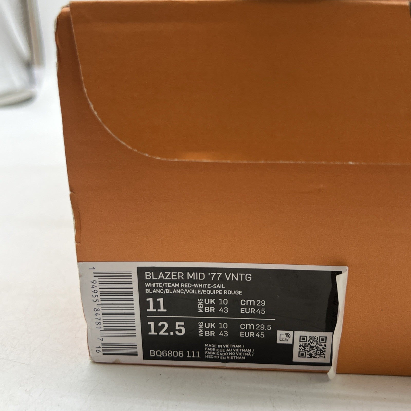 Size 11 - Nike Blazer '77 Vintage Mid White Team Red (BQ6806-111)