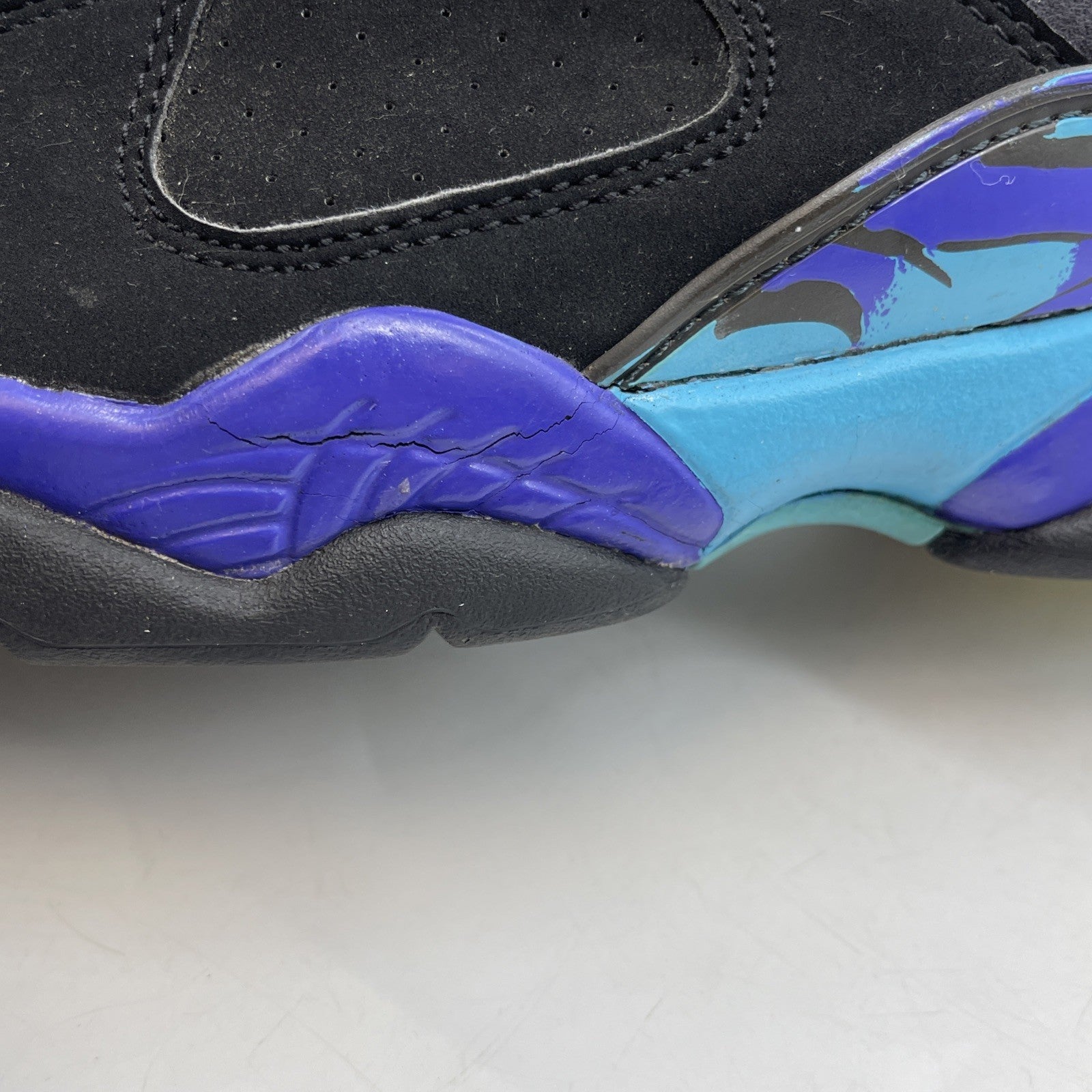 Size 9 - Air Jordan 8 Retro 2007 Aqua Black Blue Purple Suede (305381-041)
