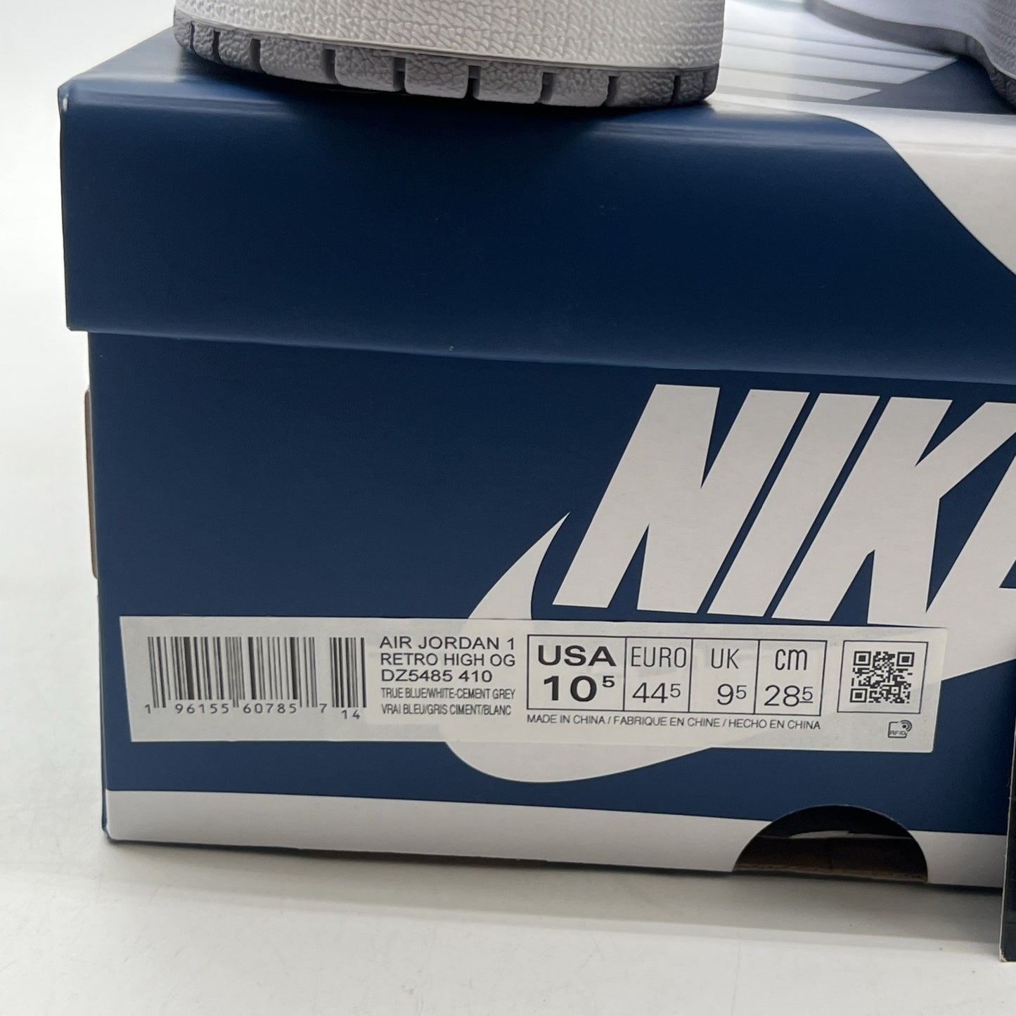 Size 10.5 - Air Jordan 1 Retro OG High True Blue (DZ5485-410)
