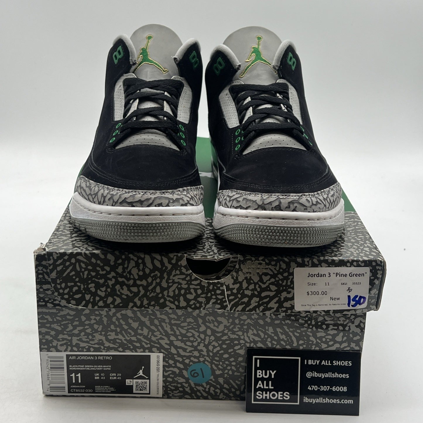 Size 11 - Air Jordan 3 Retro Mid Pine Green (CT8532-030)