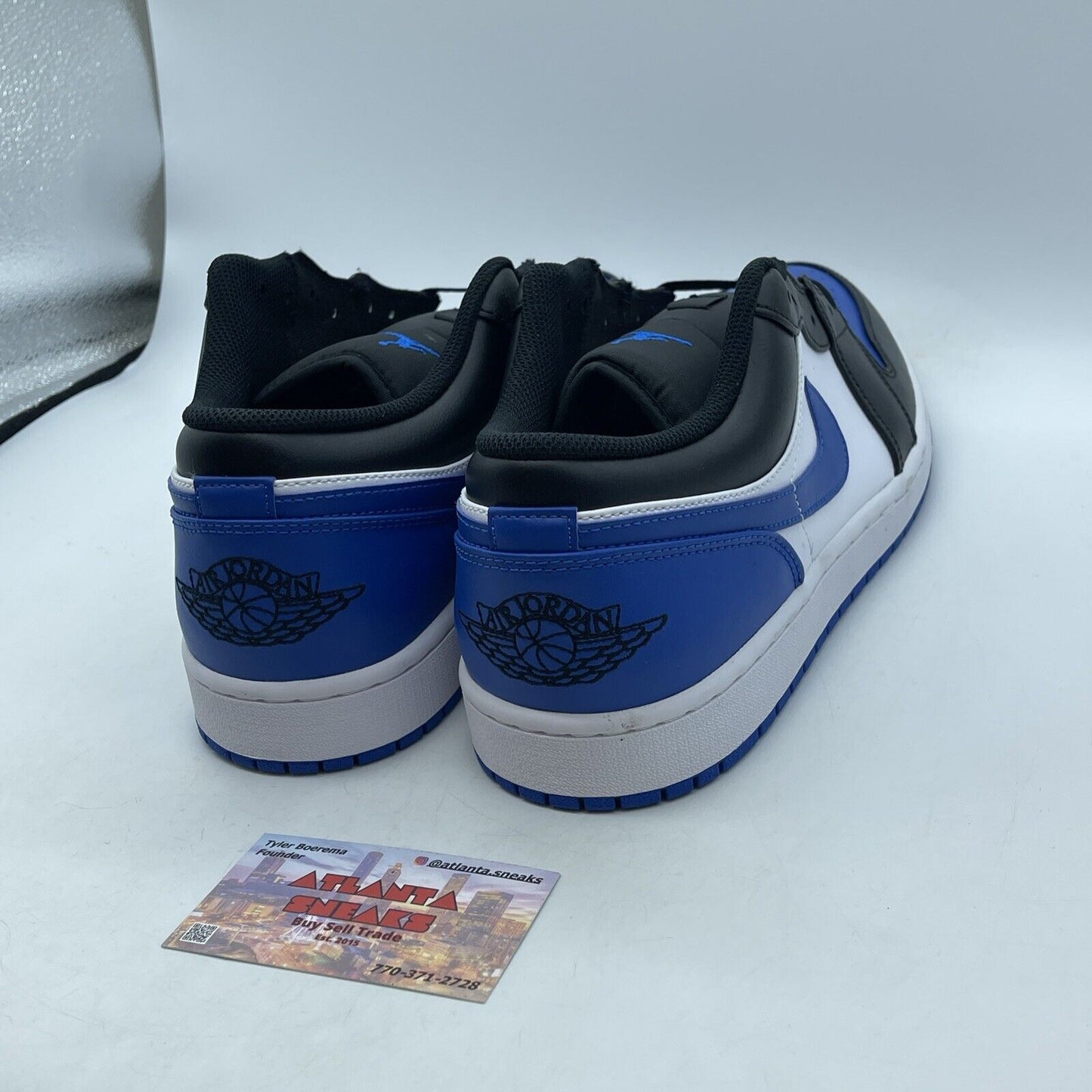 Size 13 - Air Jordan 1 Low Alternate Royal Toe Blue Black White (553558-140)