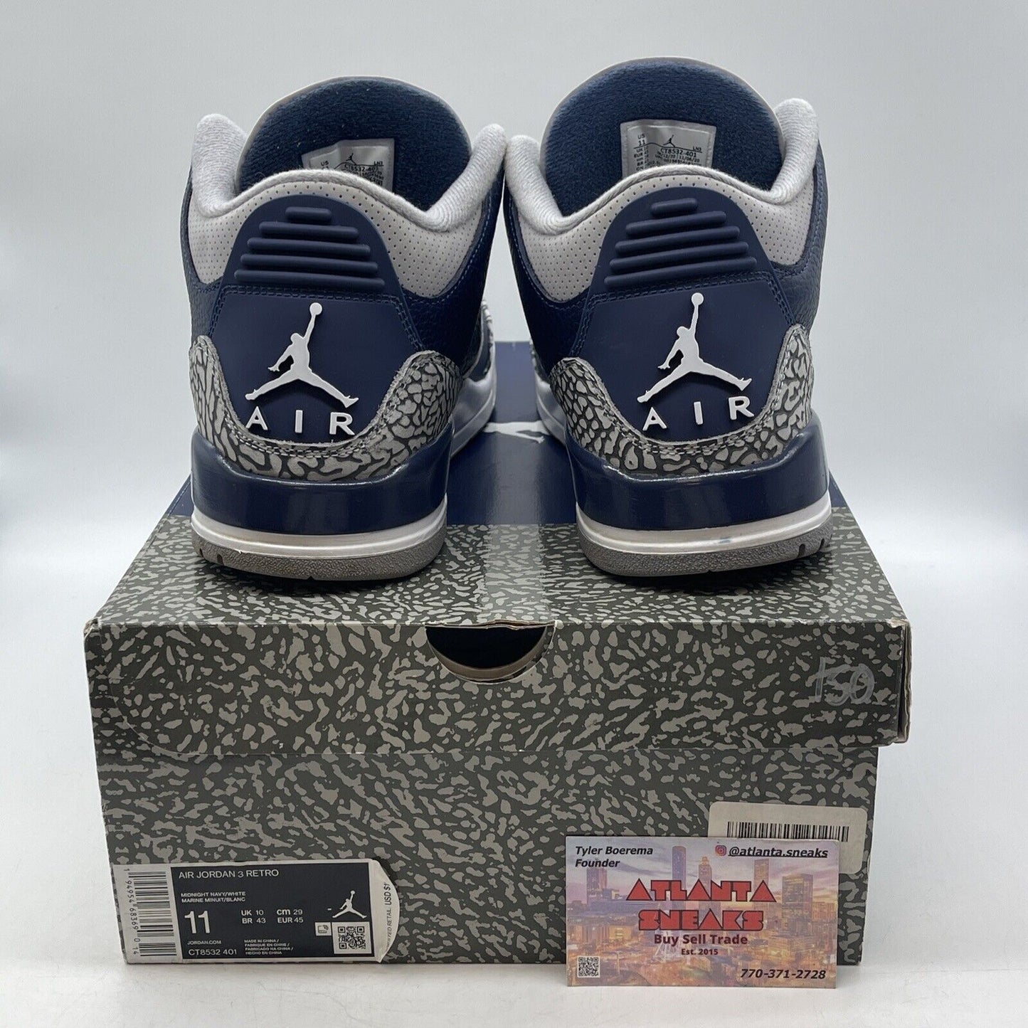 Size 11 - Jordan 3 Retro Blue Grey White Leather Suede (CT8532-401)