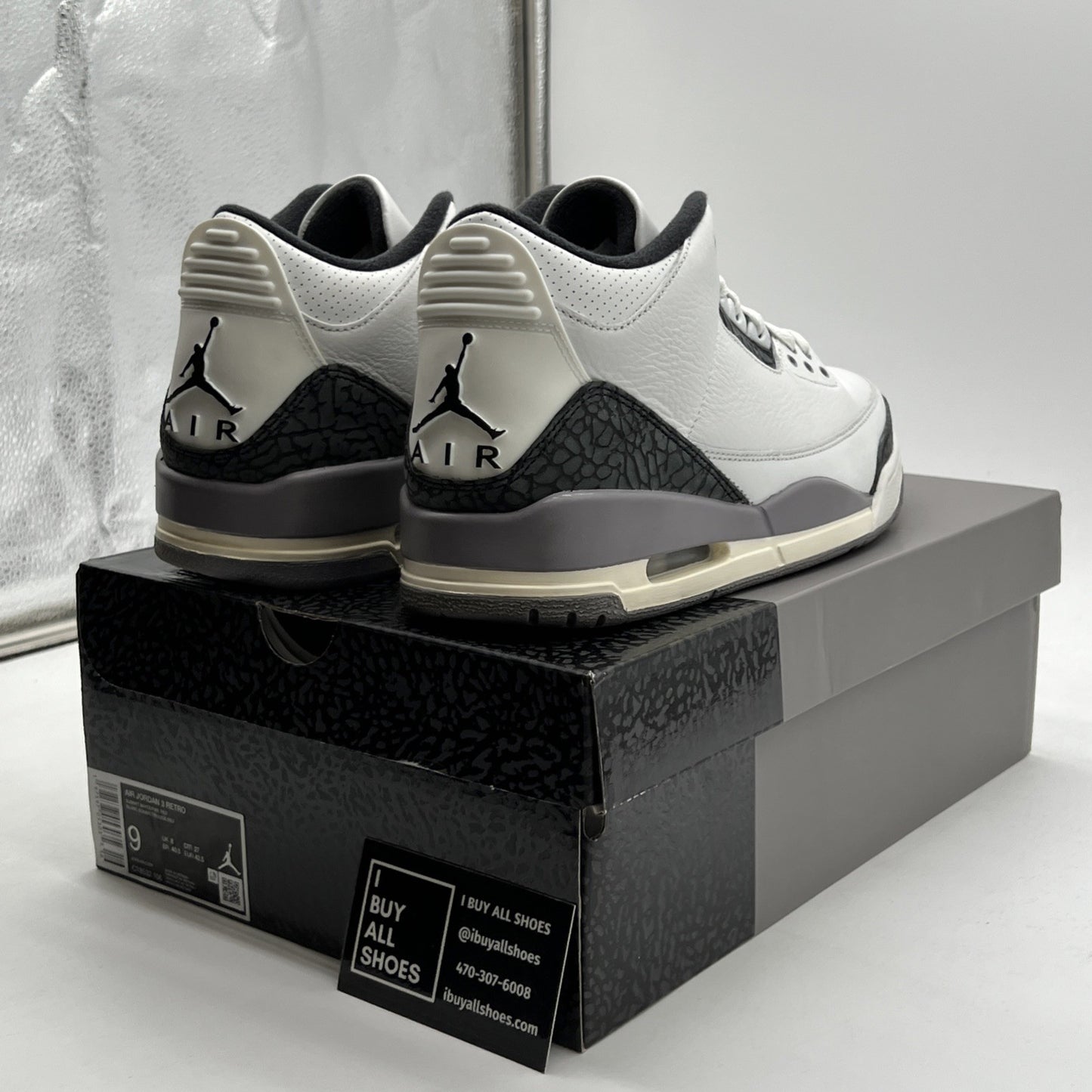 Size 9 - Air Jordan 3 Retro Cement Grey (CT8532-106)