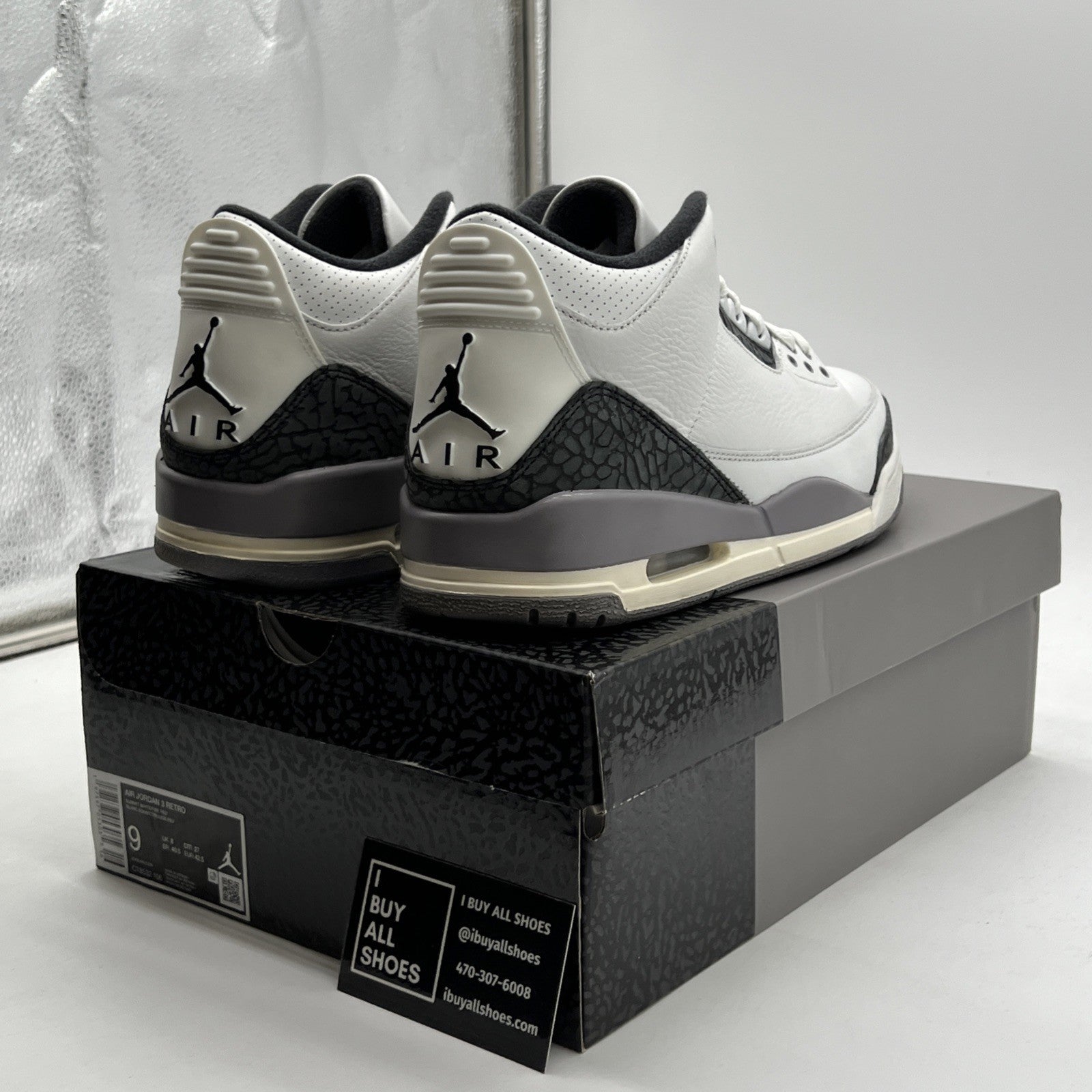 Size 9 - Air Jordan 3 Retro Cement Grey (CT8532-106)