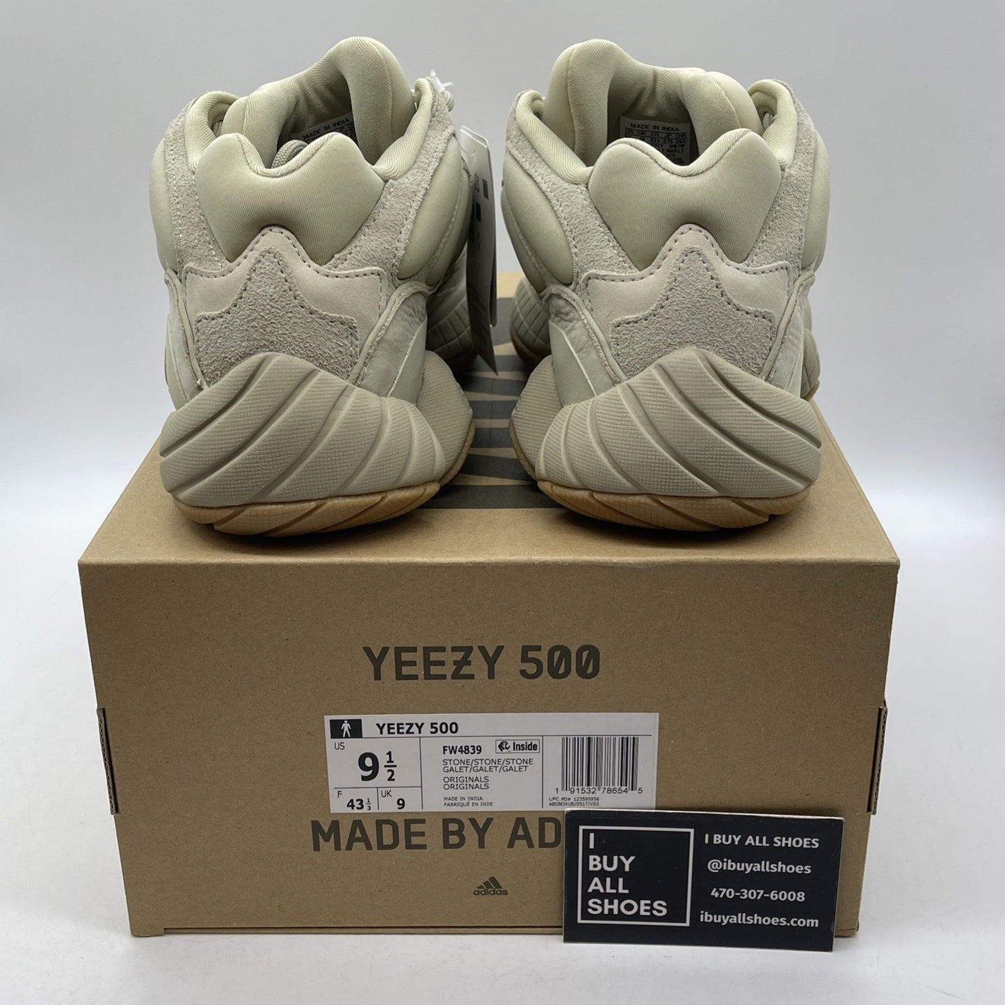Size 9.5 - adidas Yeezy 500 Stone Brown Suede  (FW4839)