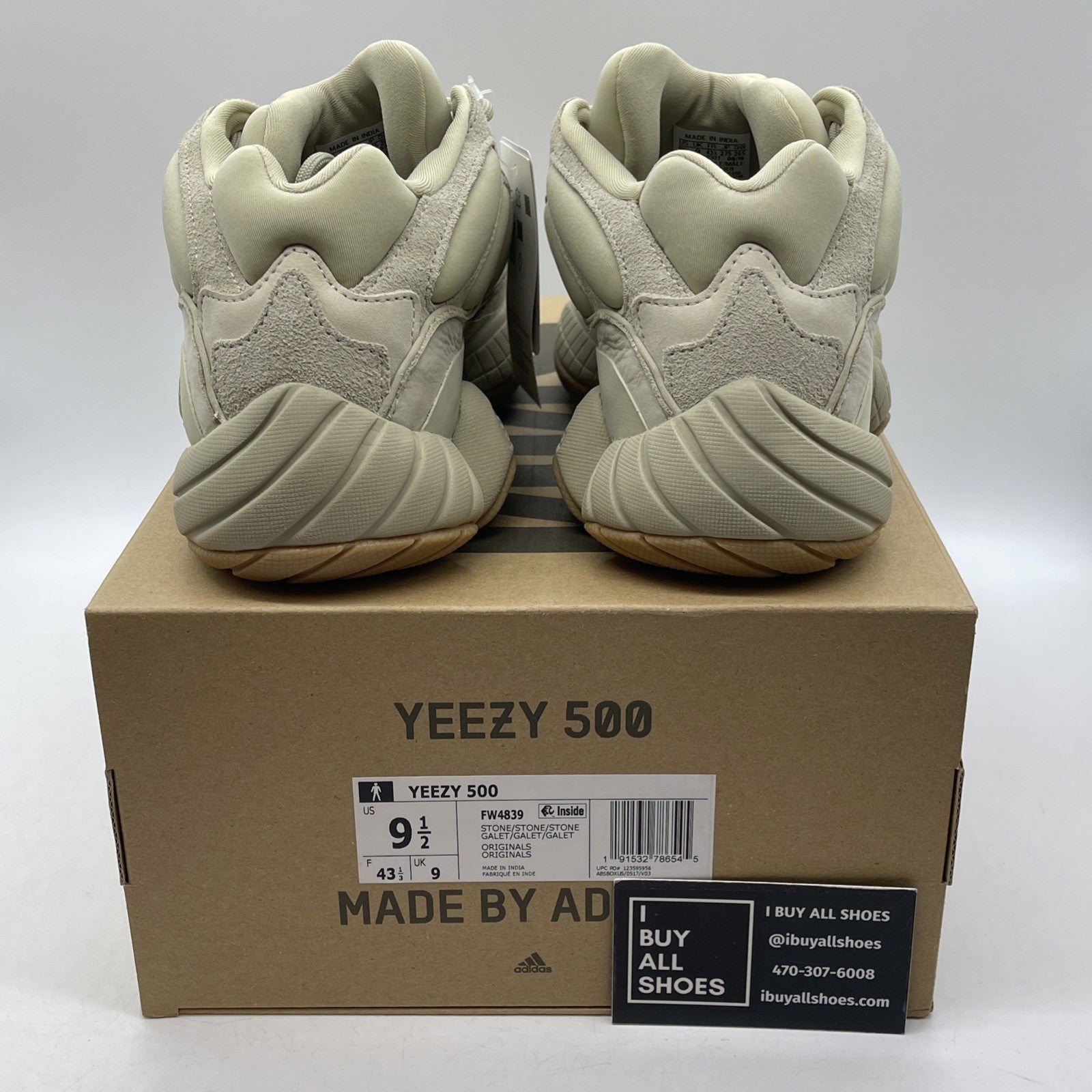 Size 9.5 - adidas Yeezy 500 Stone Brown Suede  (FW4839)