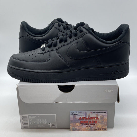 Size 11 - Nike Air Force 1 '07 Low Triple Black Leather (CW2288-001)