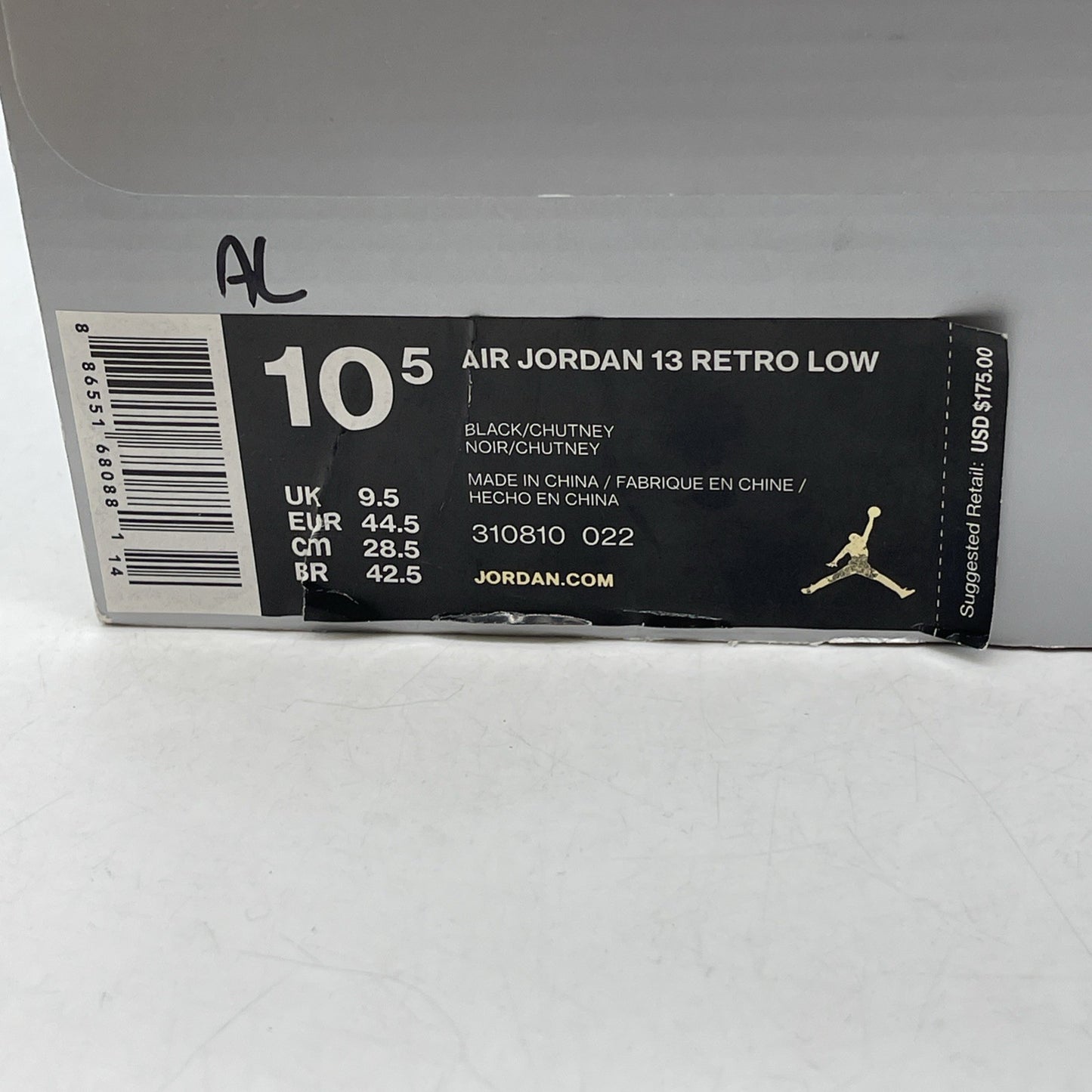 Size 10.5 - Air Jordan 13 Retro 2017 Low Chutney (310810-022)