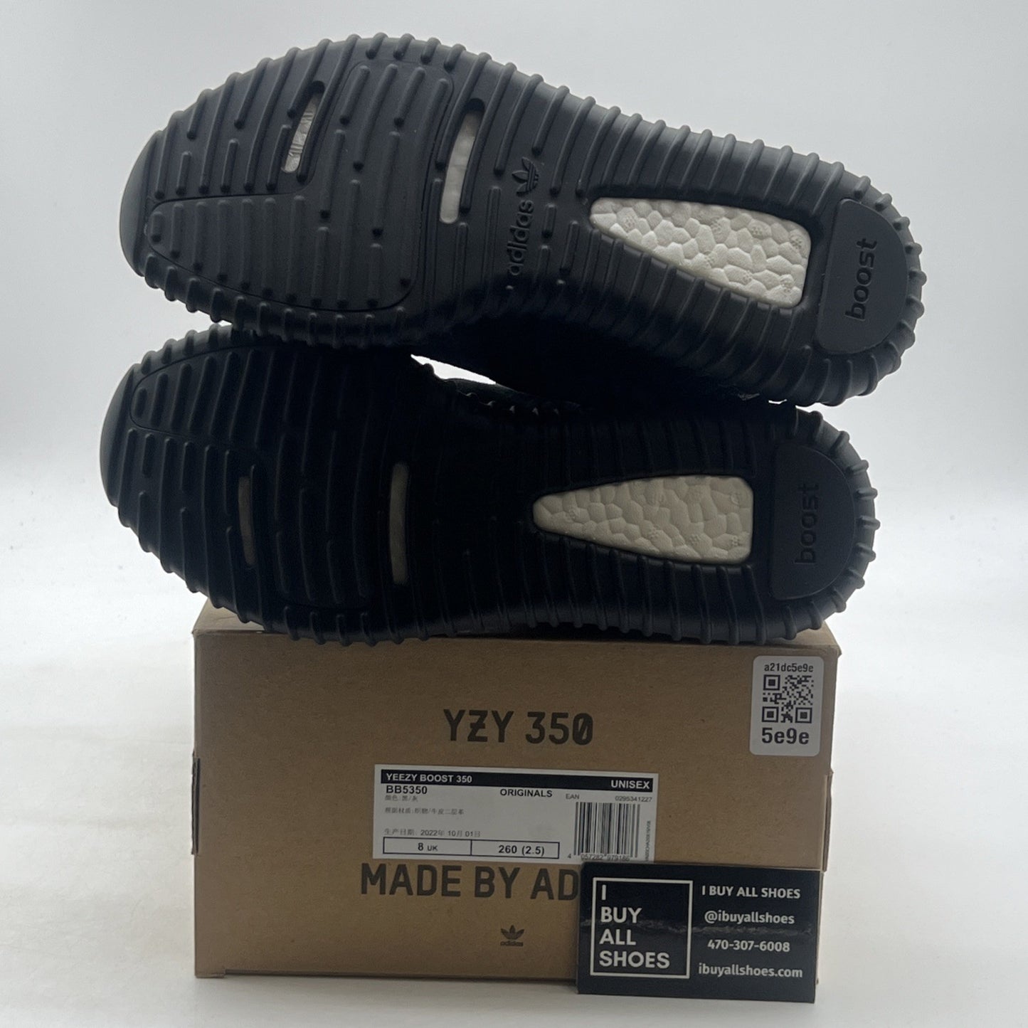 Size 8.5 - adidas Yeezy Boost 350 Pirate Black (BB5350)