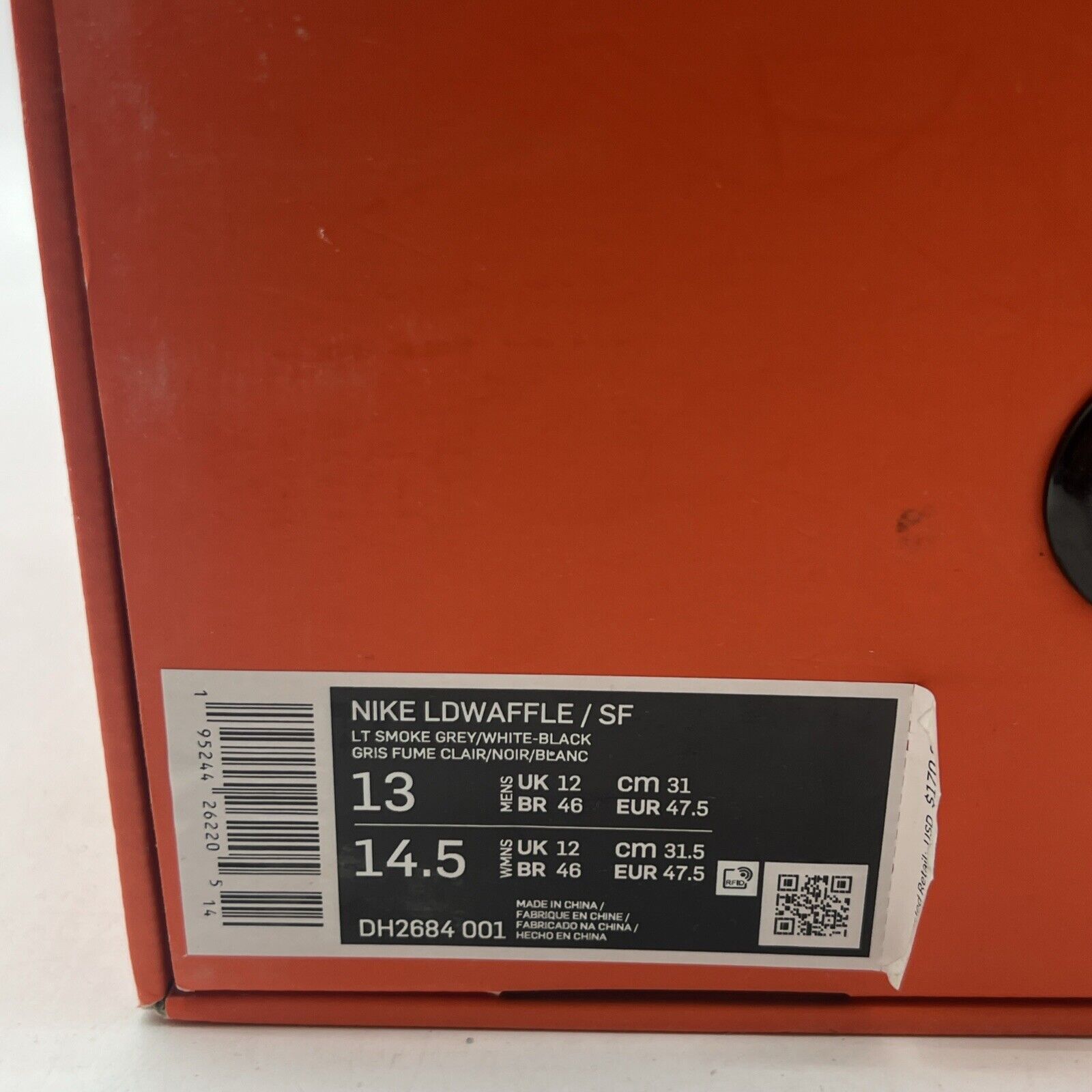 Size 13 - Nike LDV Waffle x Fragment Design x Sacai Gray (DH2684-001)