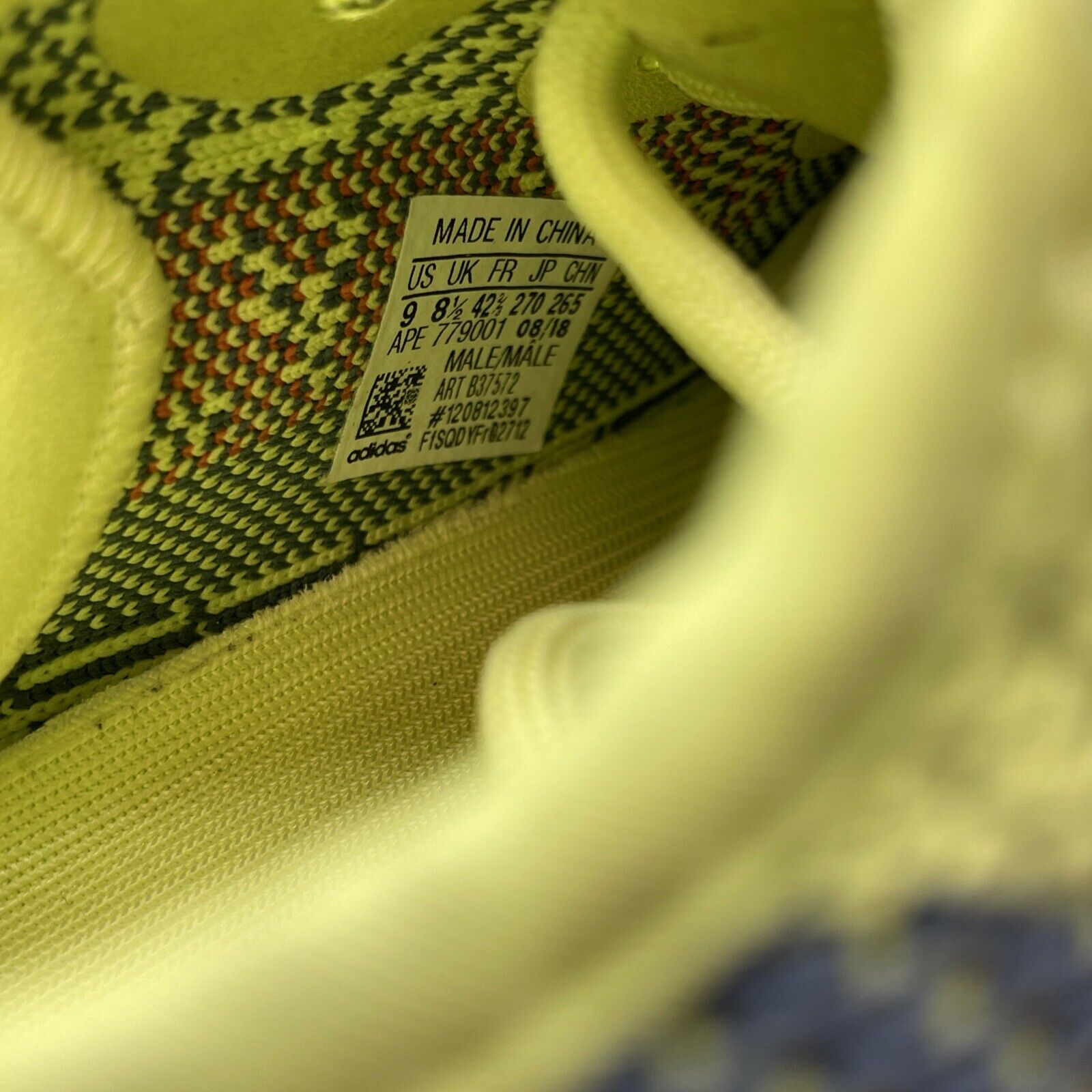 Size 9 - adidas Yeezy Boost 350 V2 Low Semi Frozen Yellow Grey Suede (B37572)