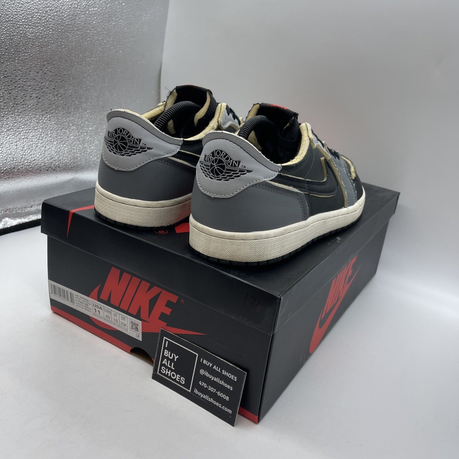 Size 11 - Air Jordan 1 Retro Low OG EX Dark Smoke Gray 2022 (DV0982-006)