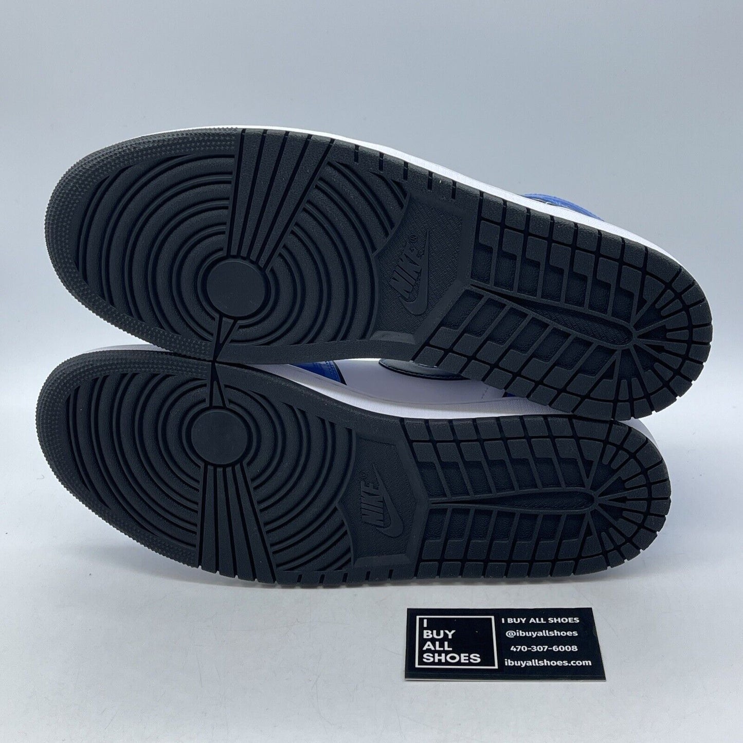 Size 12 - Air Jordan 1 SE Mid Signal Blue White Black Leather (DD6834-402)