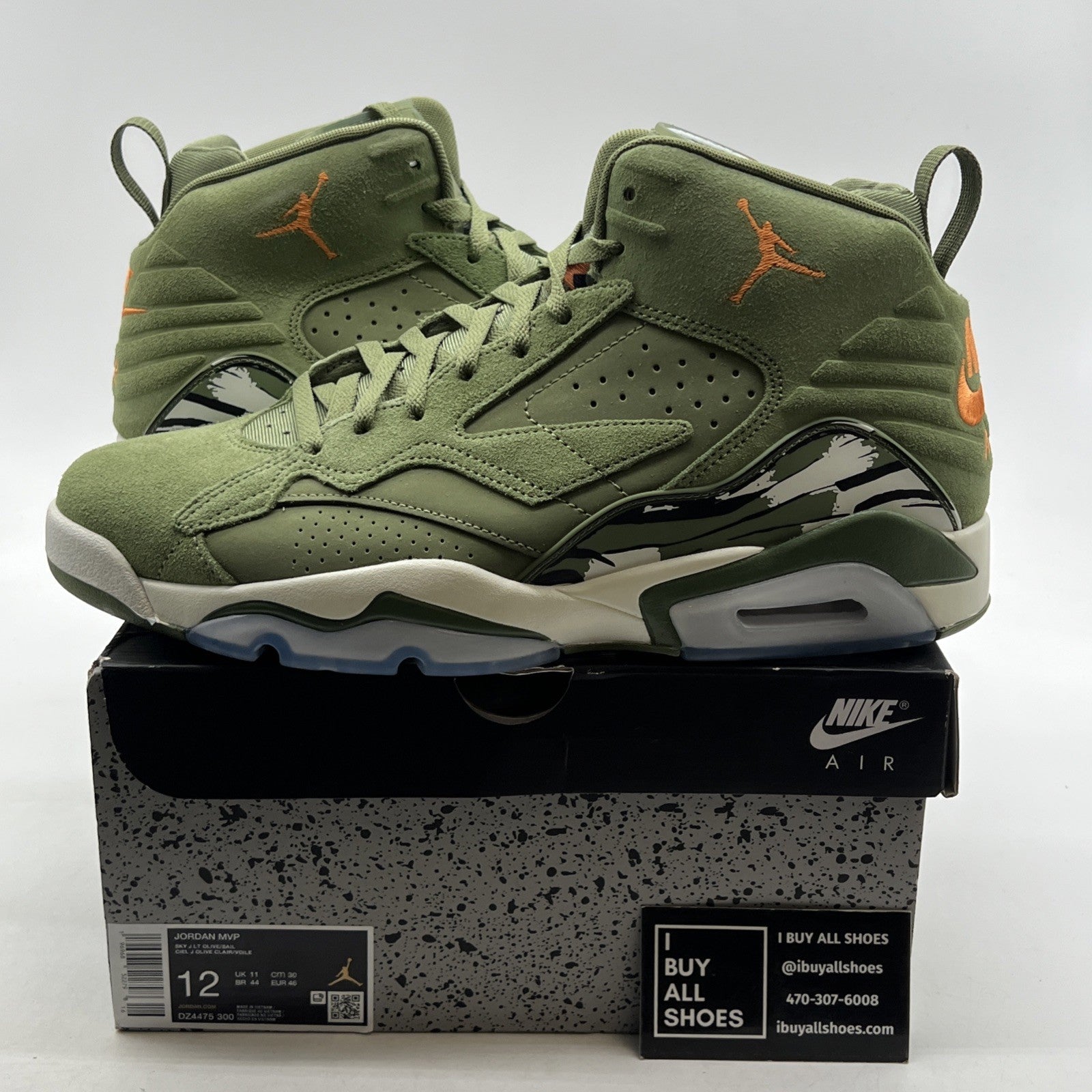 Size 12 - Air Jordan MVP Sky J Light Olive (DZ4475-300)