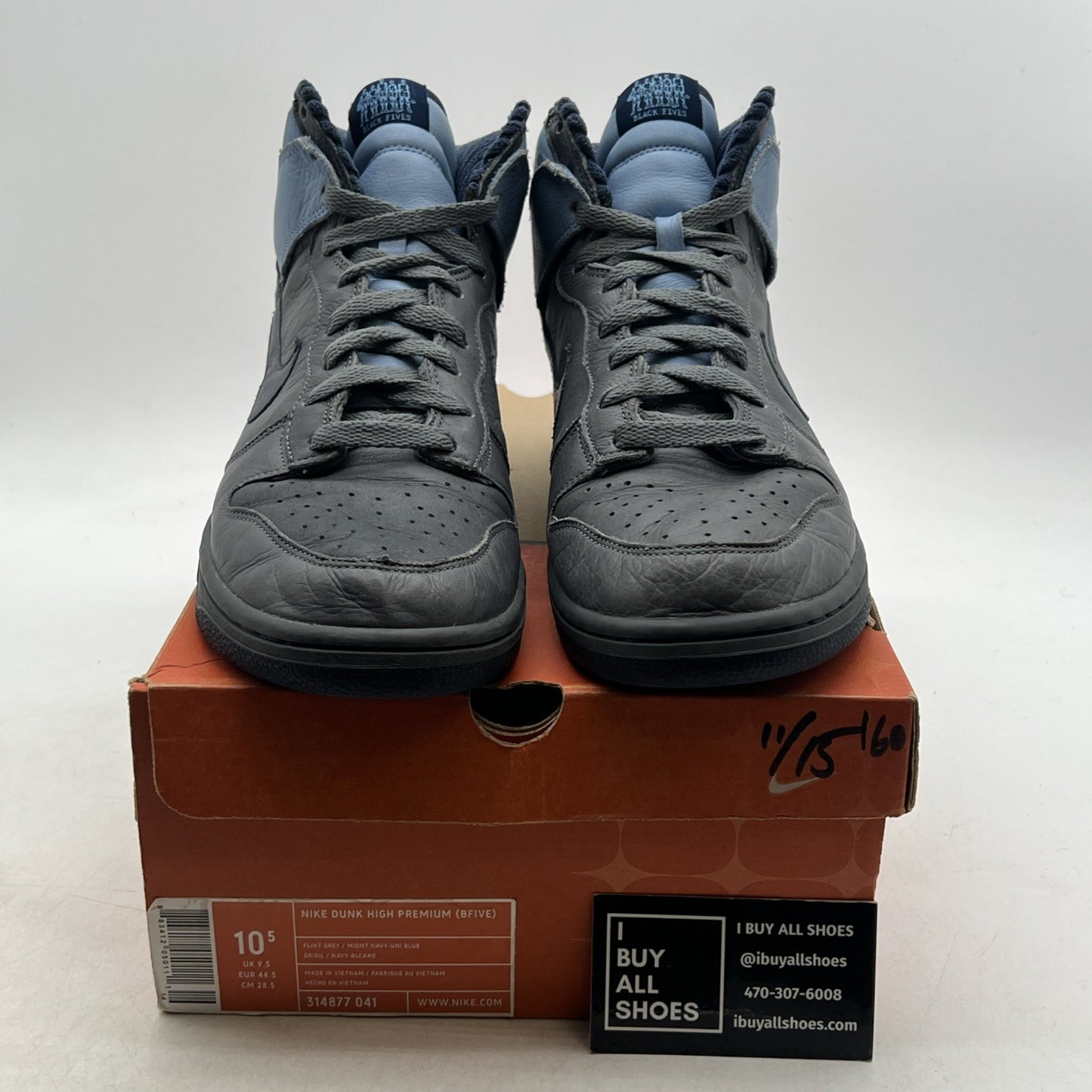Size 10.5 - Nike Dunk Premium High Gray (314877-041)