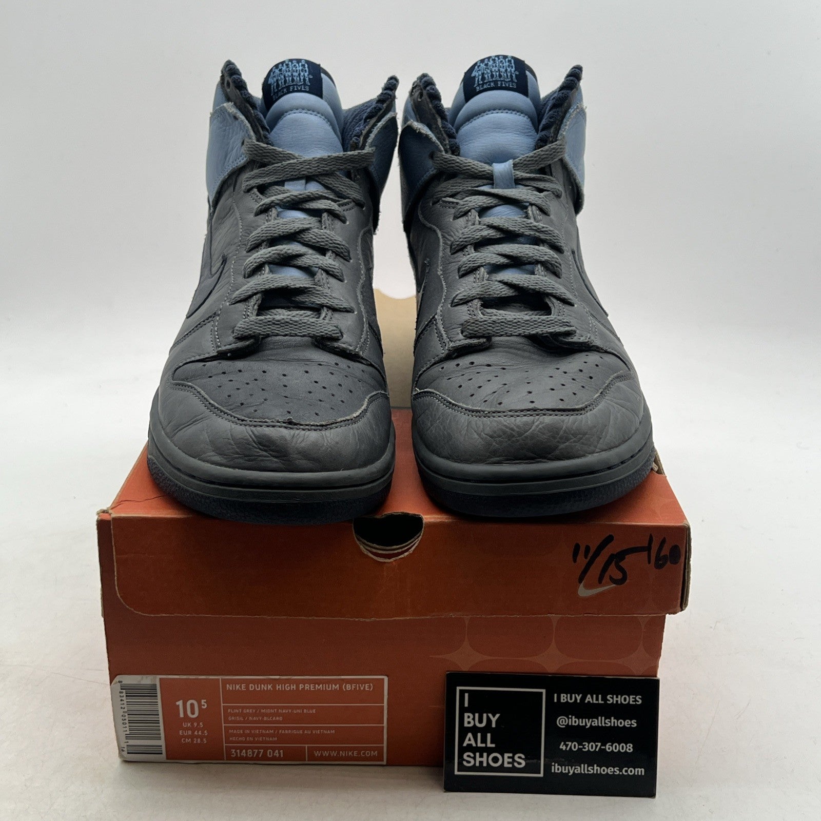 Size 10.5 - Nike Dunk Premium High Gray (314877-041)