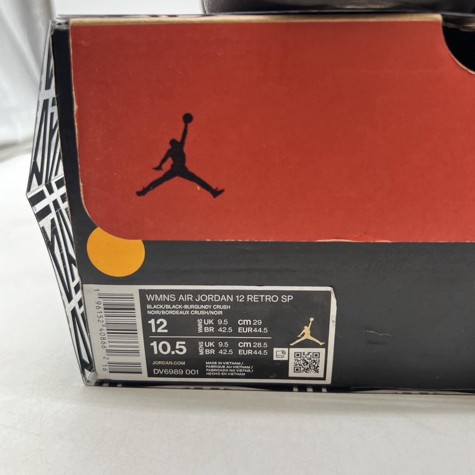 Size 12 - Air Jordan 12 Retro SP x A Ma Maniere Mid Black W (DV6989-001)