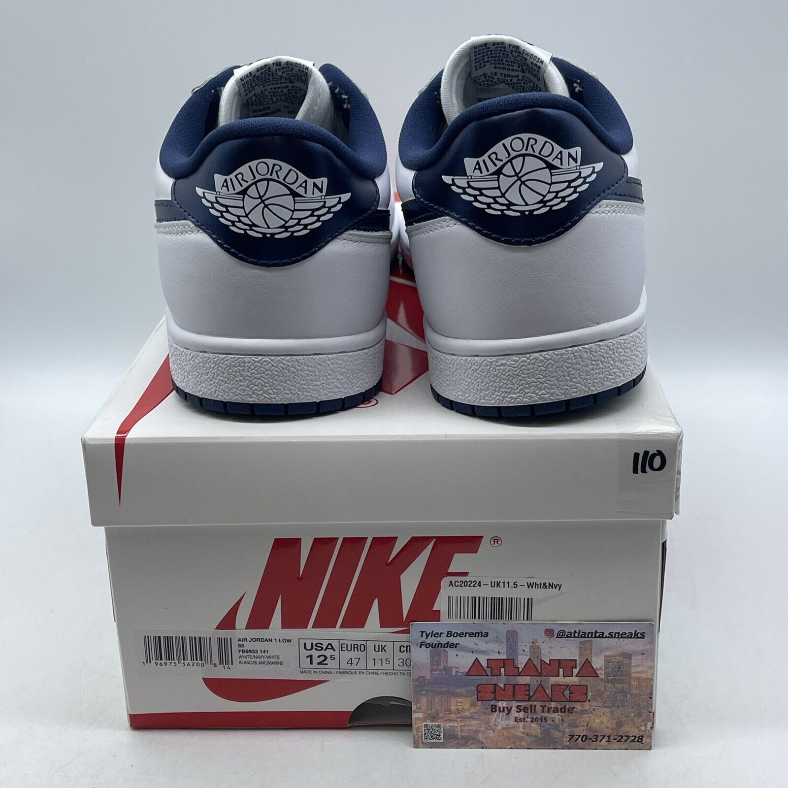 Size 12 - Air Jordan 1 Retro '85 OG 2024 Low Metallic Blue White (FB9933-141)